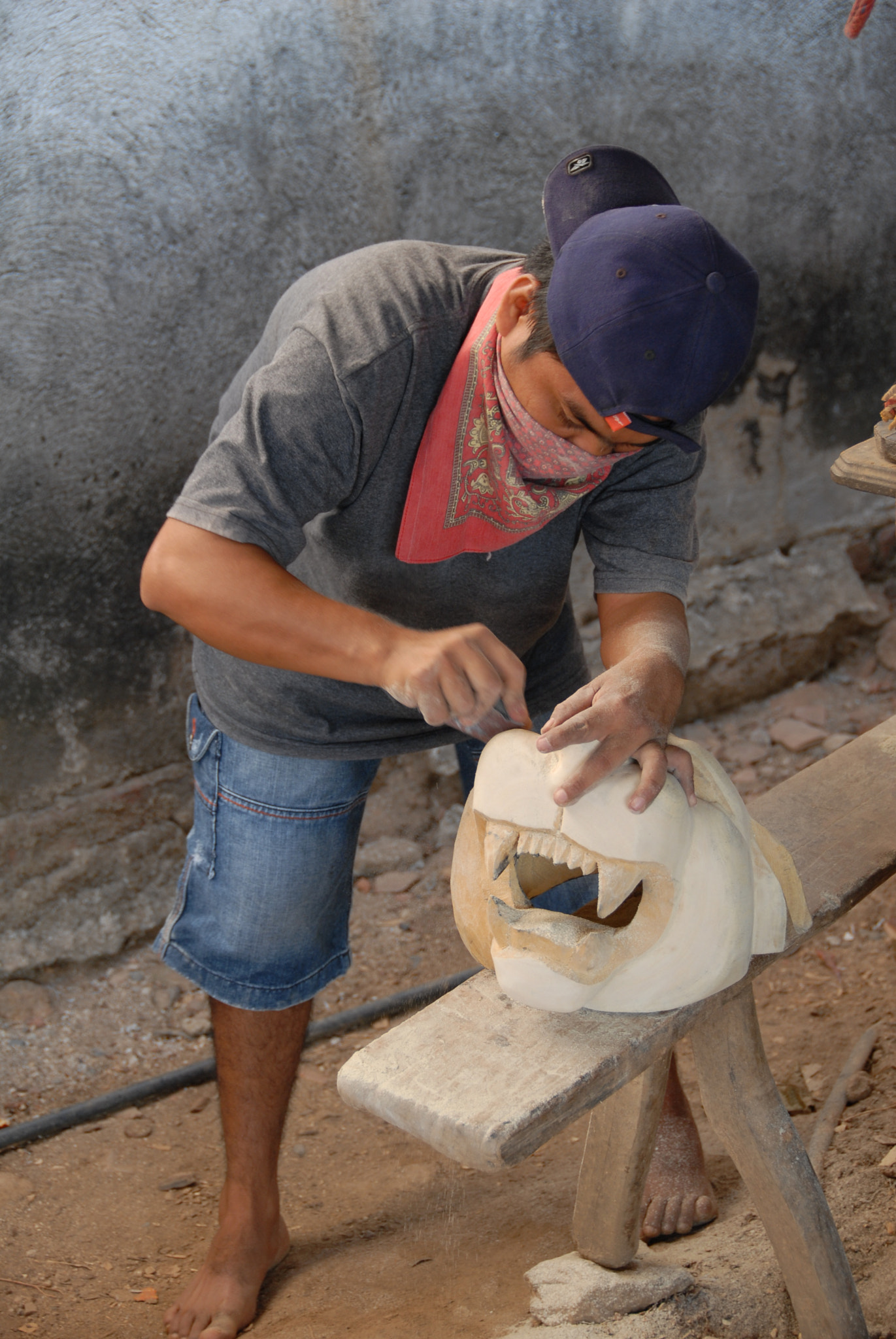Nikon D200 sample photo. Mixtec mask maker oaxaca mexico photography