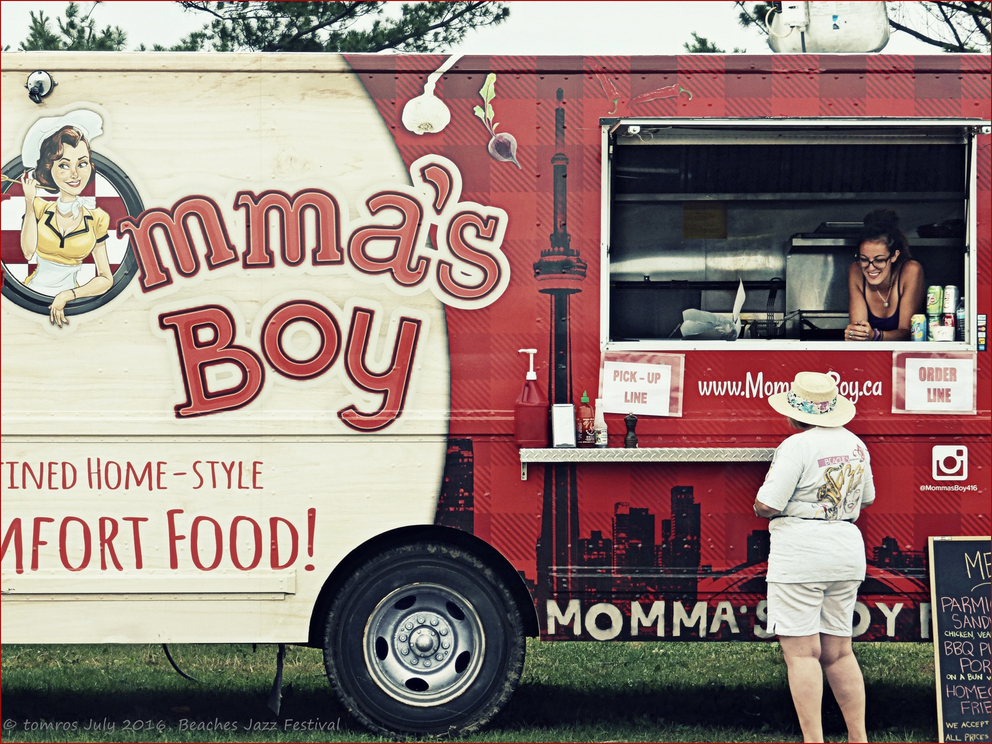 Panasonic Lumix DMC-ZS25 (Lumix DMC-TZ35) sample photo. This 'momma's boy' is going to eat elsewhere. all about the food truck business. photography