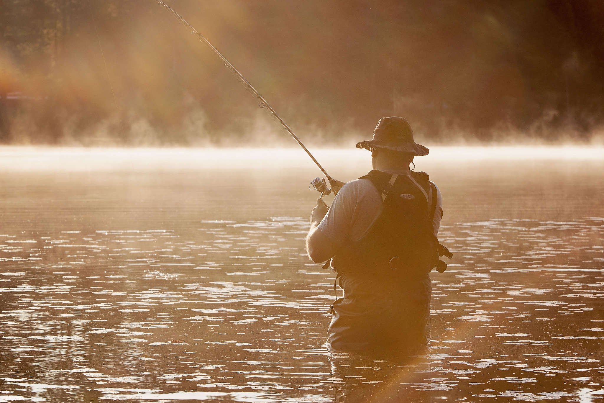 Canon EF 70-200mm F4L USM sample photo. Algonquin fishing photography