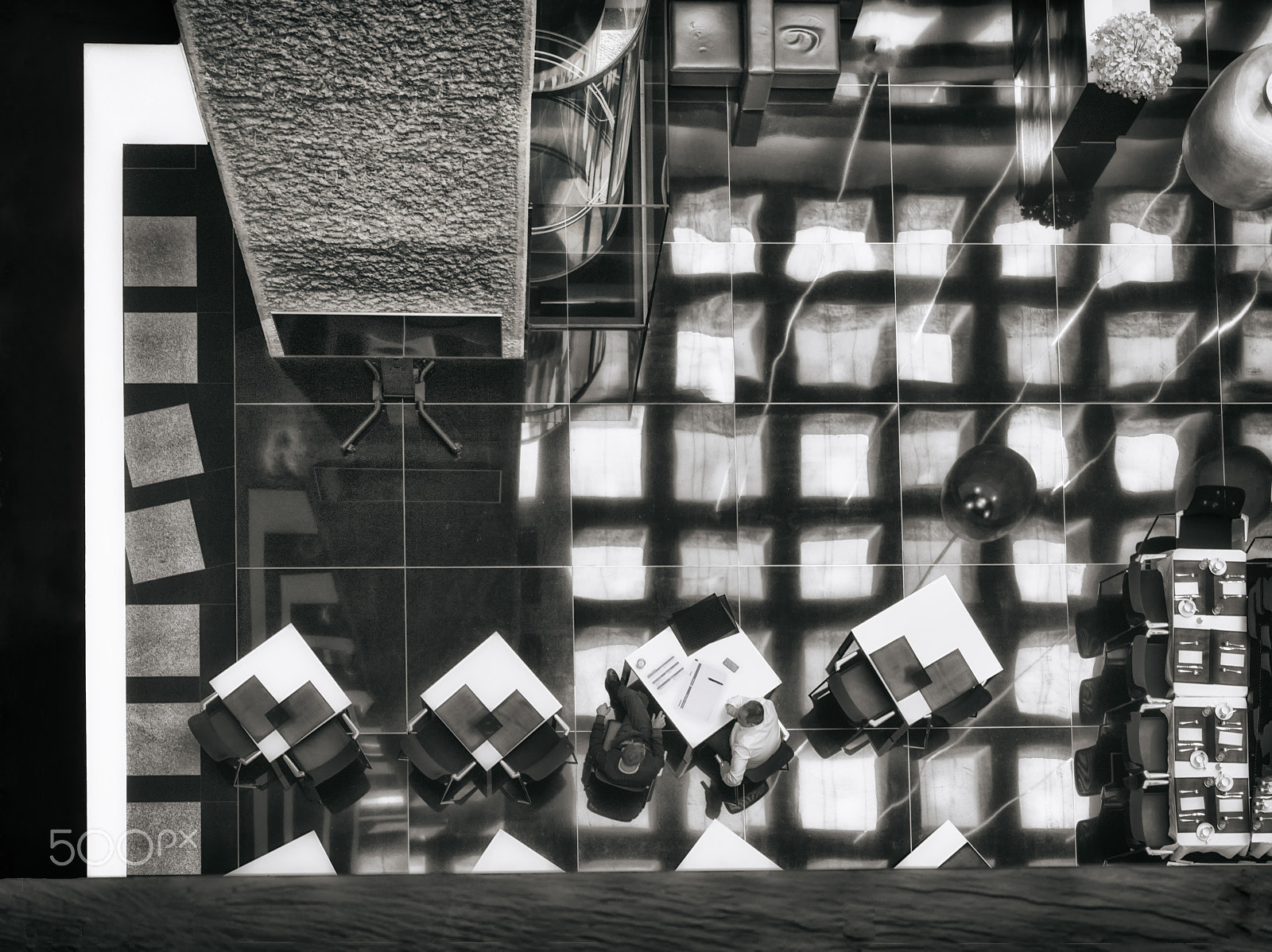 Pentax 645D sample photo. Lobby reflections,hilton hotel, madrid, spain, #201 photography
