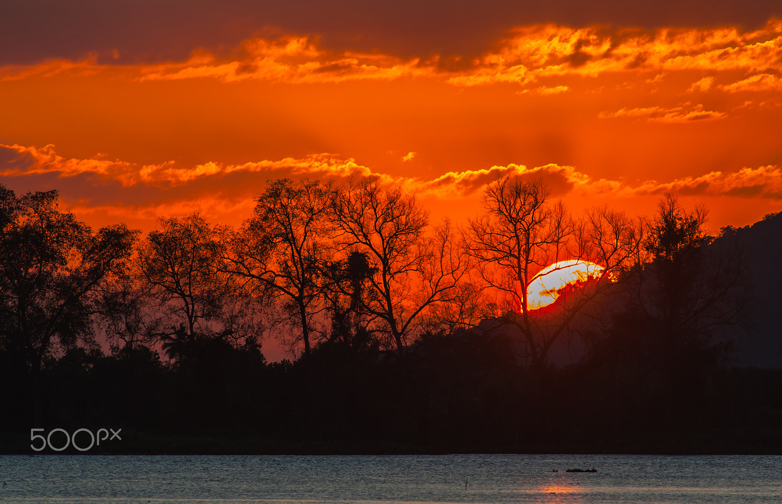 Nikon D700 sample photo. The evening sunset at the lakeside. photography