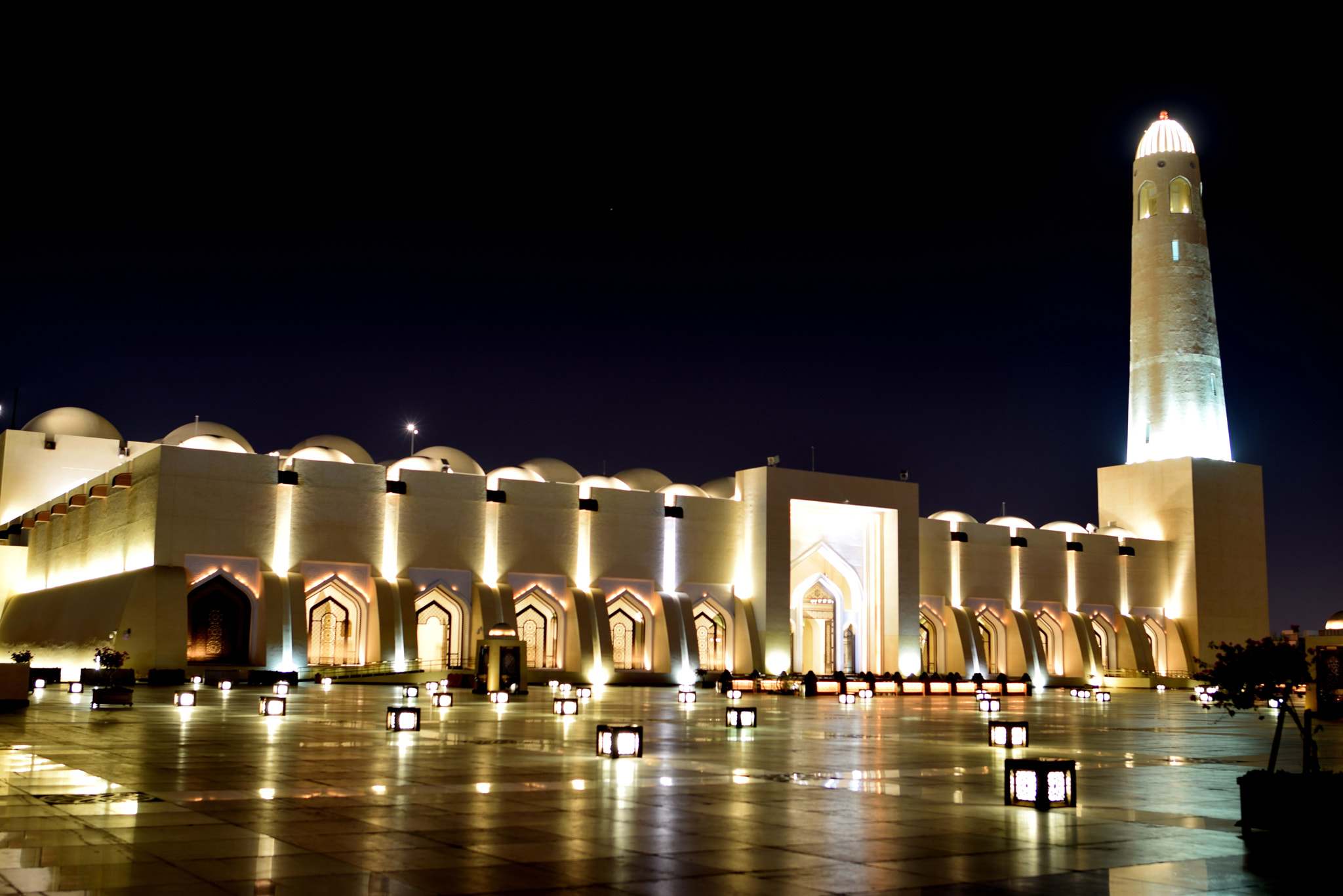 Nikon D3300 + Nikon AF-S Nikkor 24mm F1.8G ED sample photo. Imam abdul wahhab mosque doha qatar photography