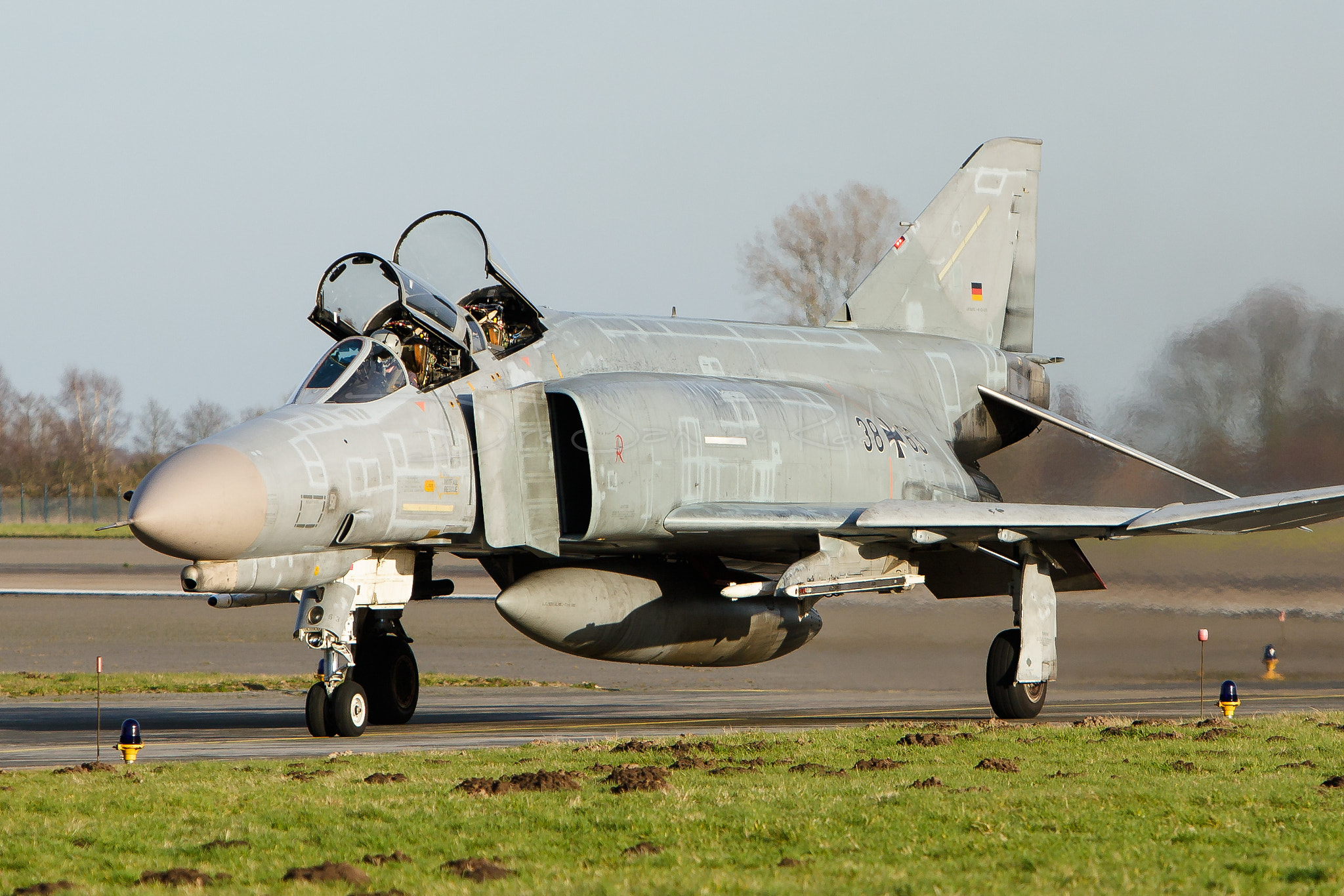 Canon EOS 20D + Canon EF 70-200mm F2.8L IS USM sample photo. German air force f-4f phantom ii 38+63 photography