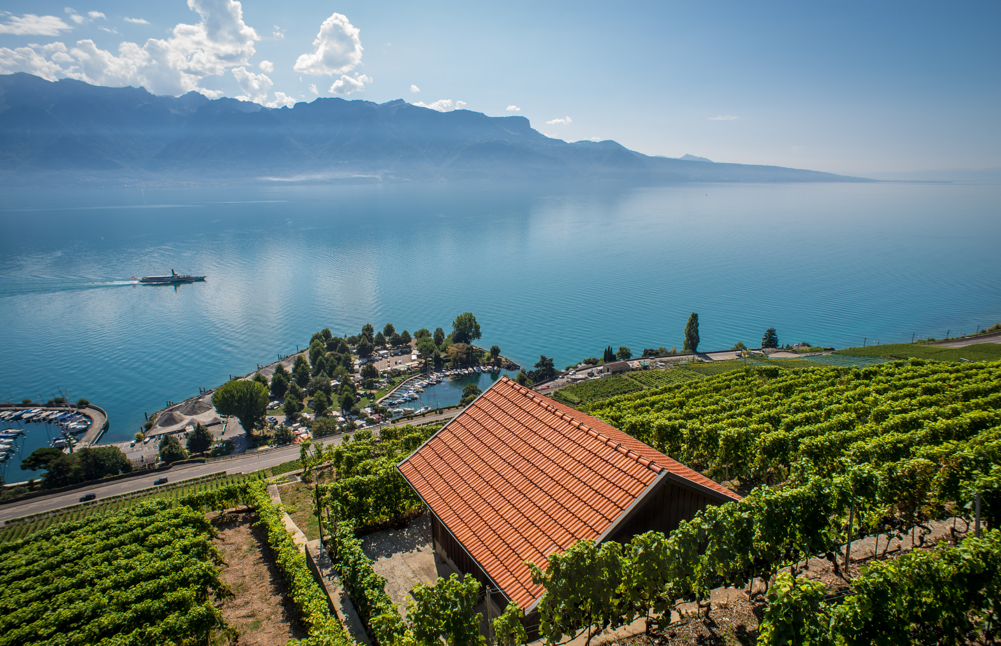 Nikon D610 + AF Nikkor 20mm f/2.8 sample photo. Classic swiss view, lake and mountains. photography