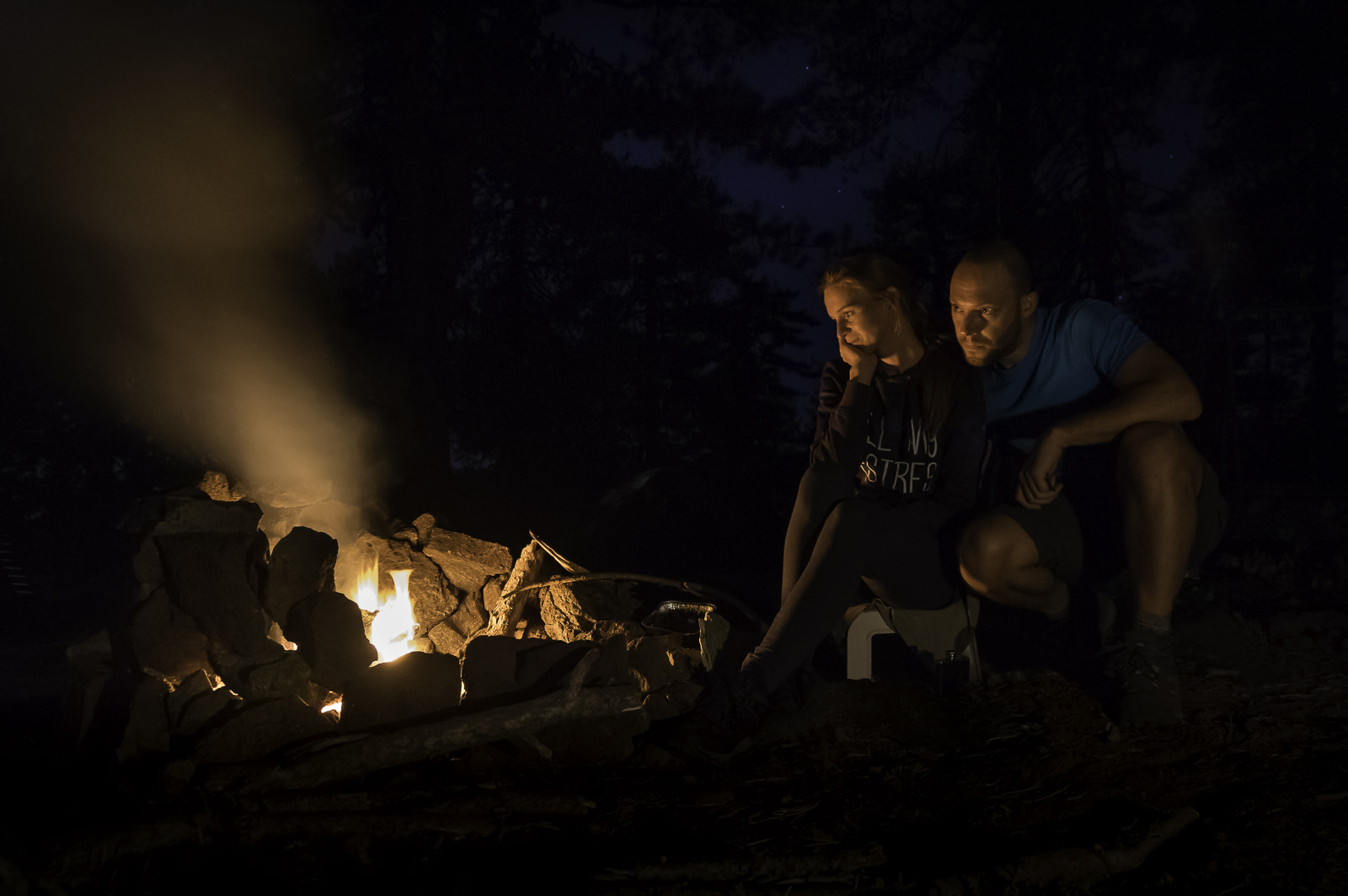 Pentax K-3 II sample photo. Camp fire photography