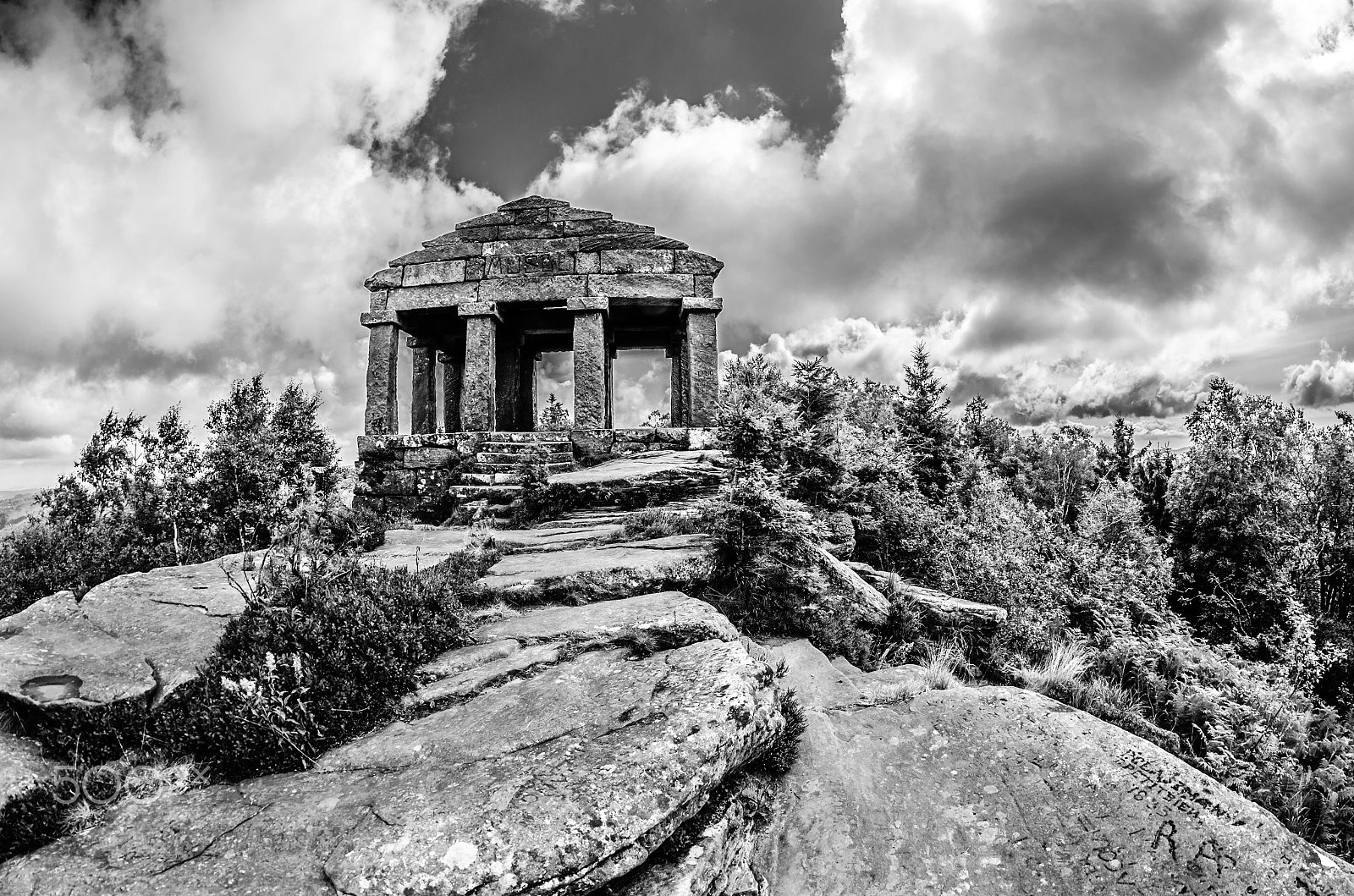 Nikon D7000 + Samyang 8mm F3.5 Aspherical IF MC Fisheye sample photo. Le temple du donon (lorraine) photography