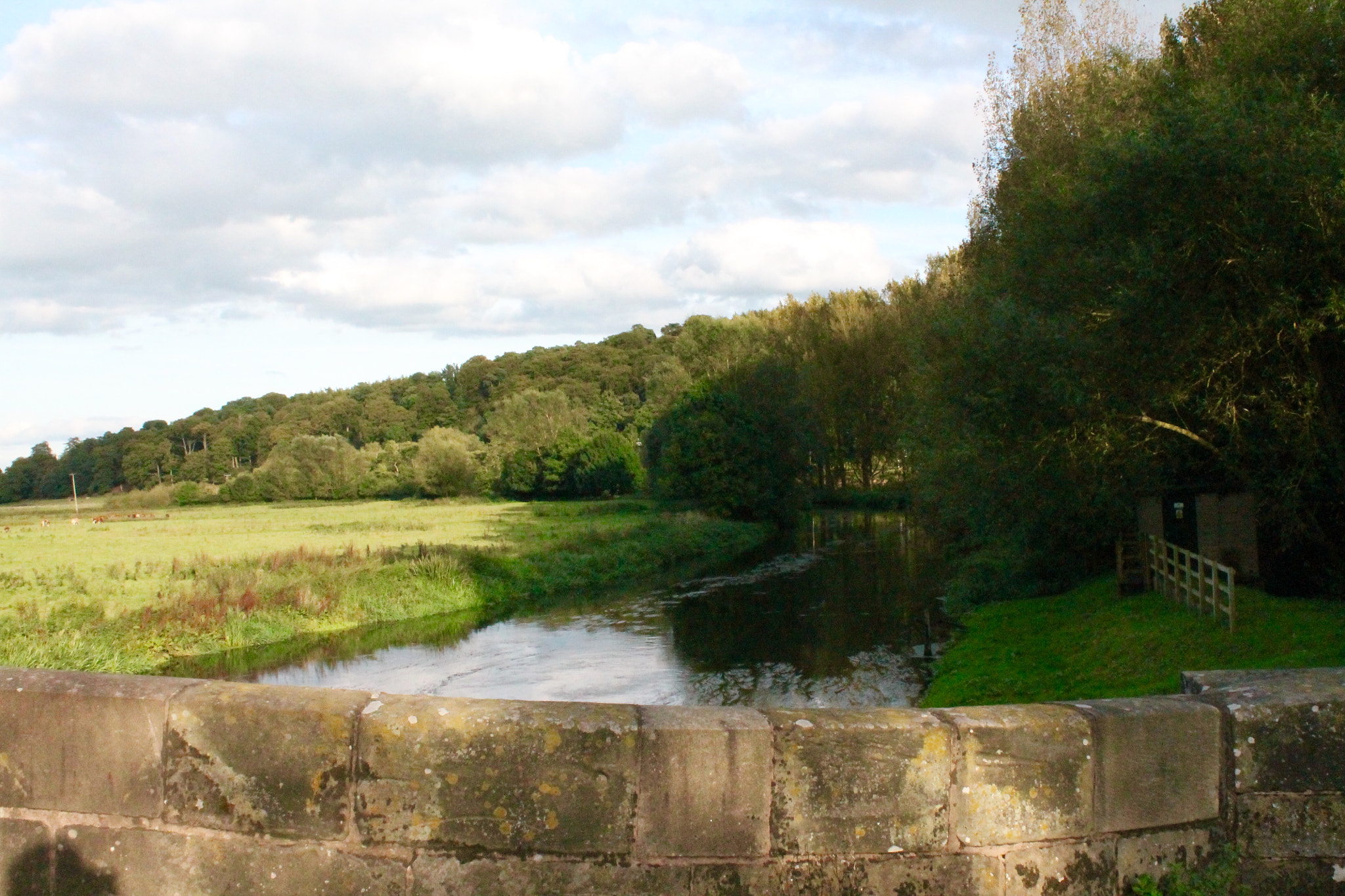 Canon EOS 1100D (EOS Rebel T3 / EOS Kiss X50) + Canon EF-S 18-55mm F3.5-5.6 III sample photo. View from the bridge as trent winds through staffordshire at milford photography