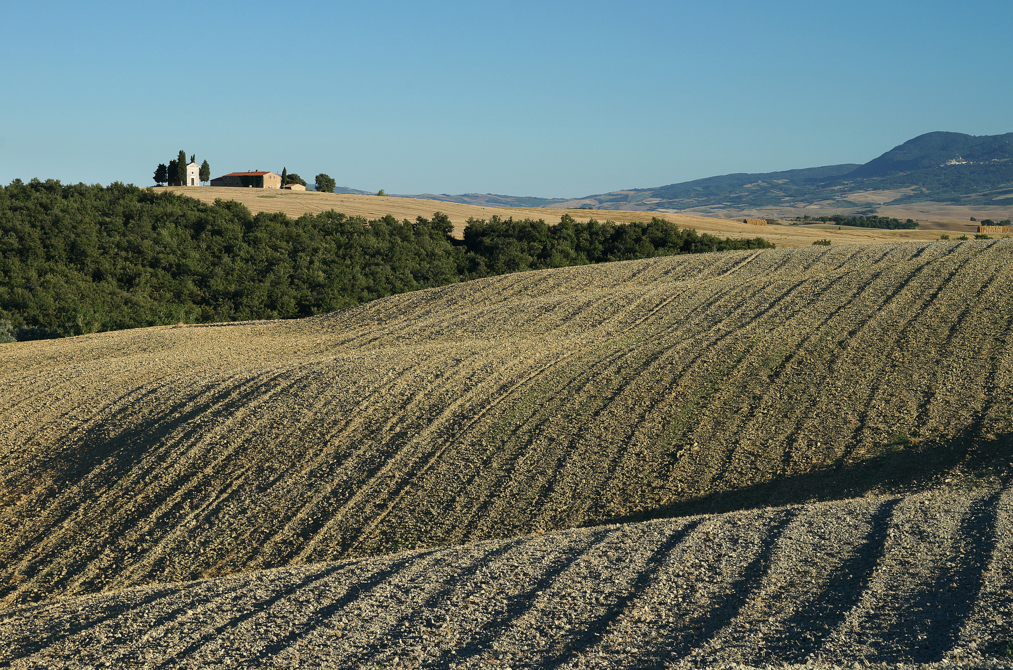 Cappella di Vitaleta at the sunset