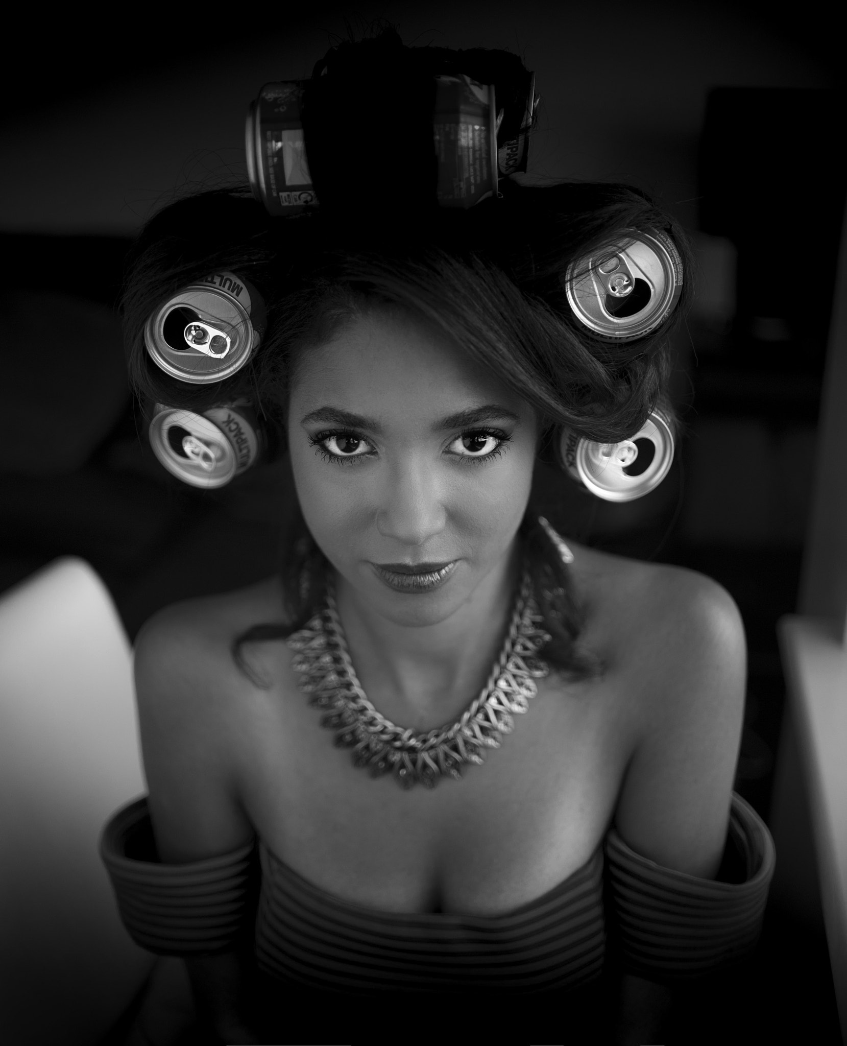Nikon D700 + Nikon AF-S DX Nikkor 35mm F1.8G sample photo. Ingrid in coke can curlers and looking sunkissed photography