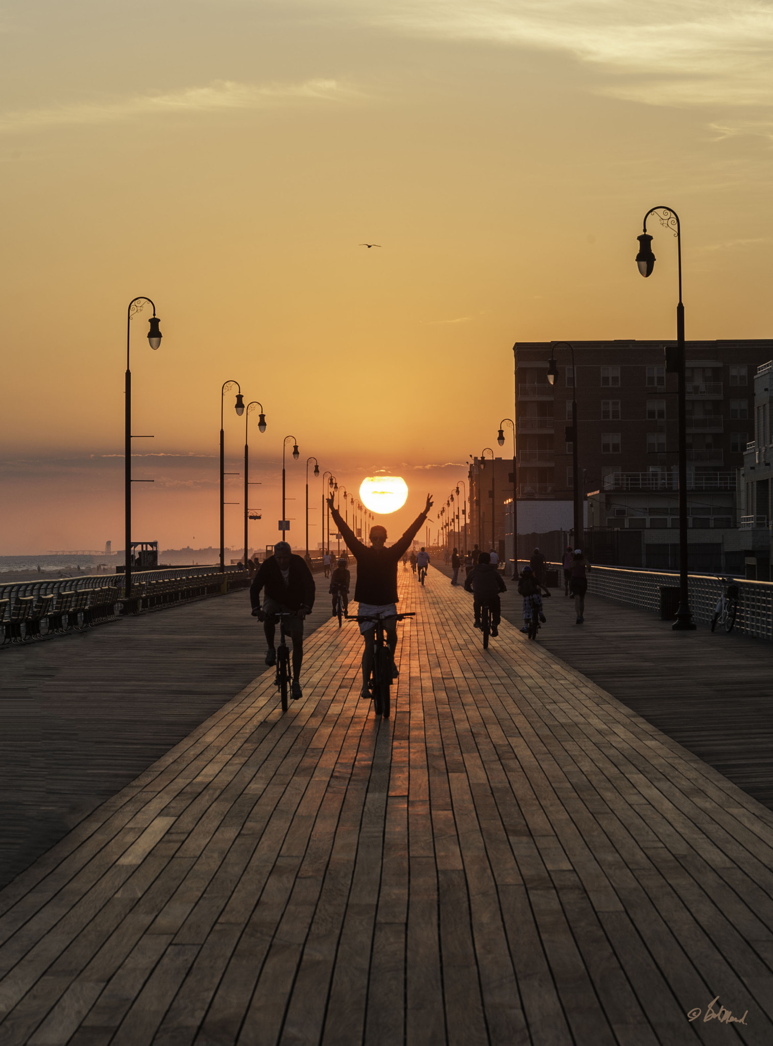 Nikon D700 sample photo. Long beach boardwalk sunset photography