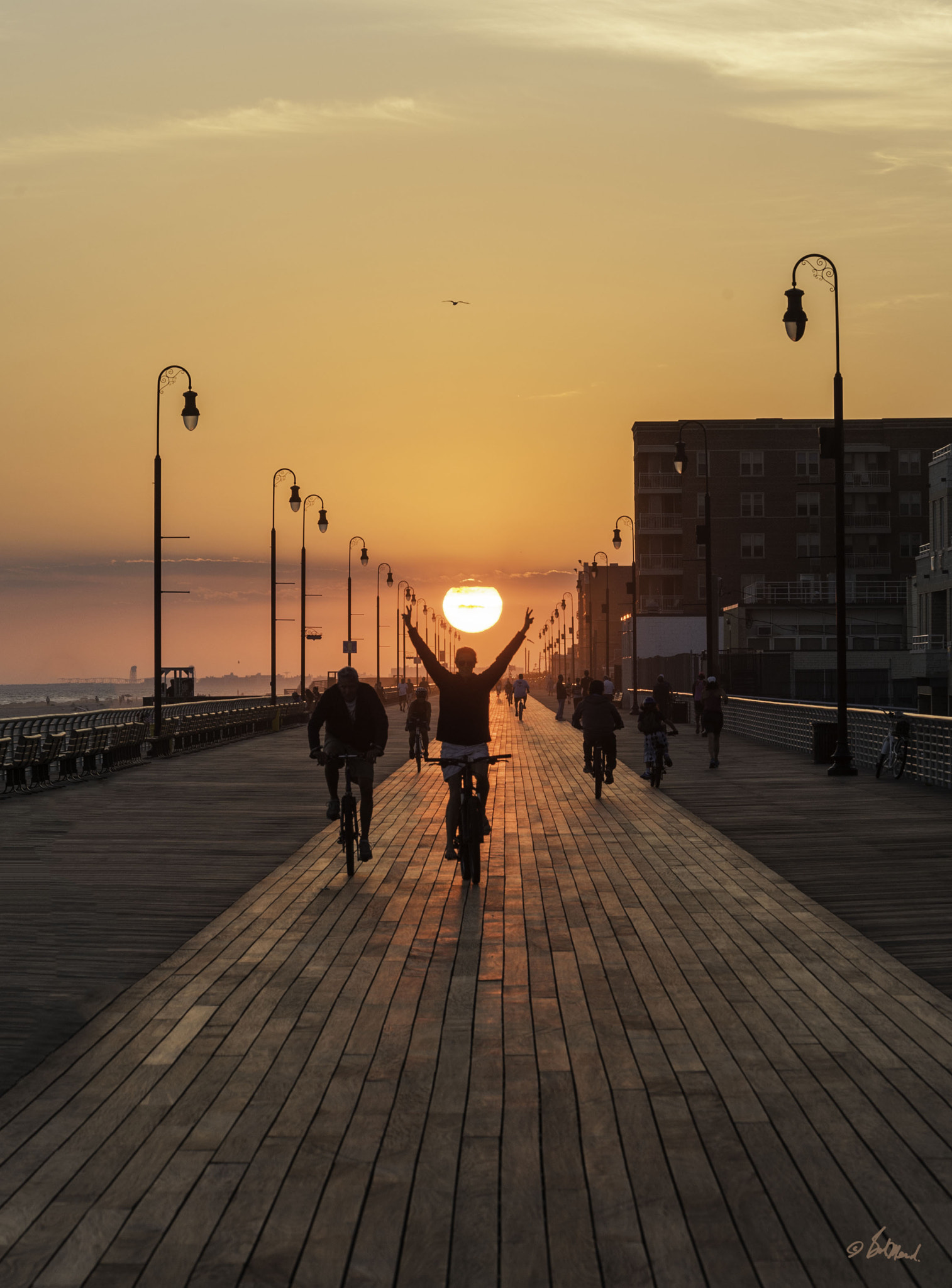 Tamron SP 70-200mm F2.8 Di VC USD sample photo. Long beach boardwalk sunset photography