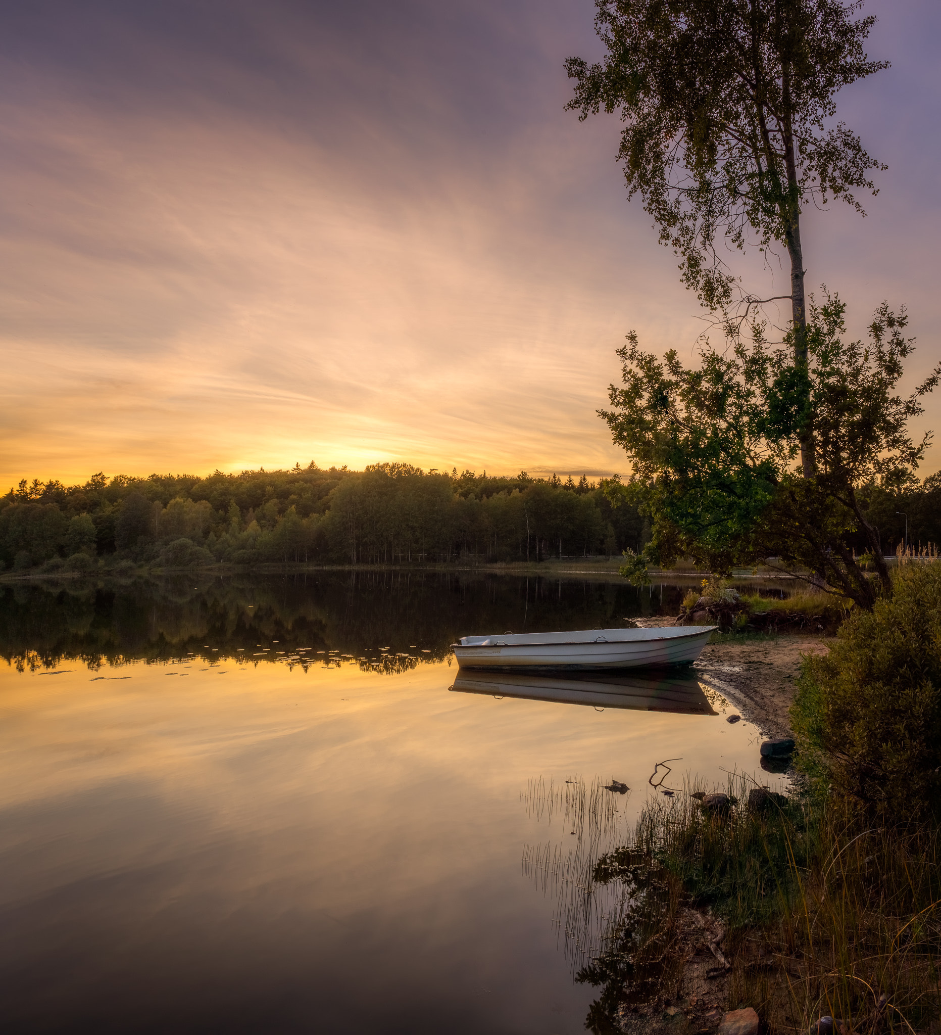 Canon EF 28mm F2.8 IS USM sample photo. Sunset over backaryd photography