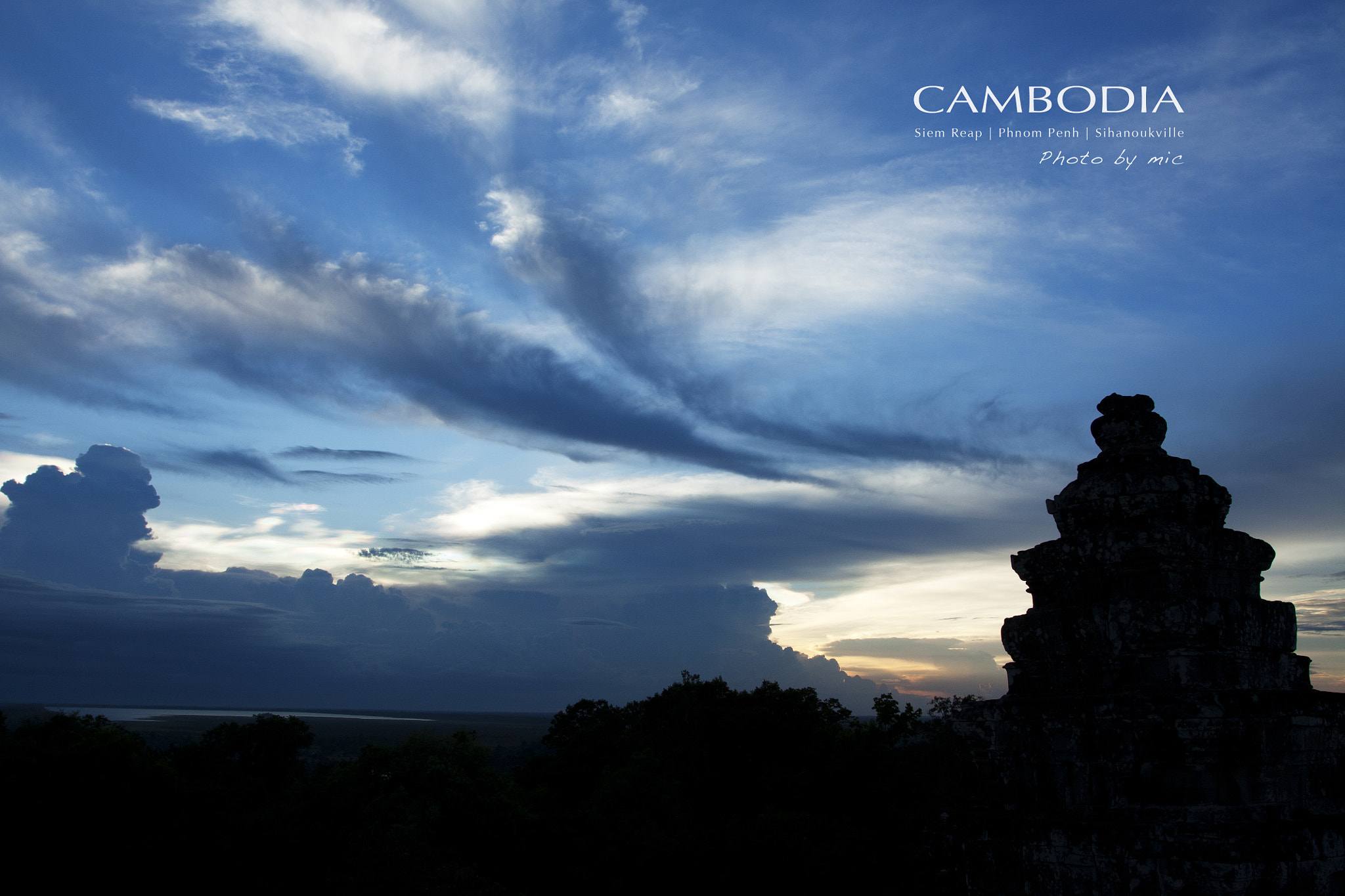 Canon EOS 450D (EOS Rebel XSi / EOS Kiss X2) + Canon EF 17-40mm F4L USM sample photo. Siem reap phnom bakheng photography