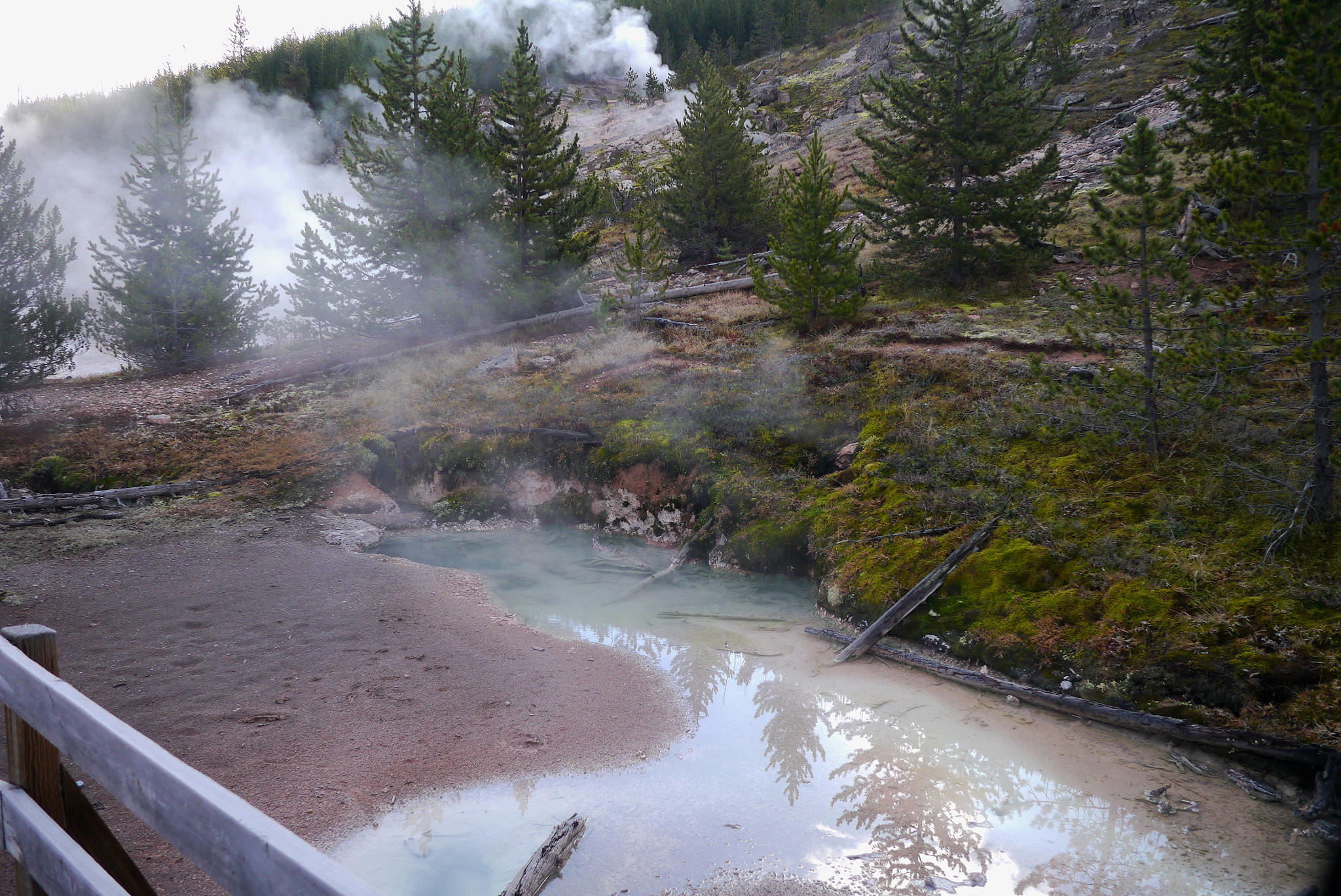 Panasonic Lumix DMC-GX1 + Panasonic Lumix G 14mm F2.5 ASPH sample photo. Yellowstone smokes and spring photography