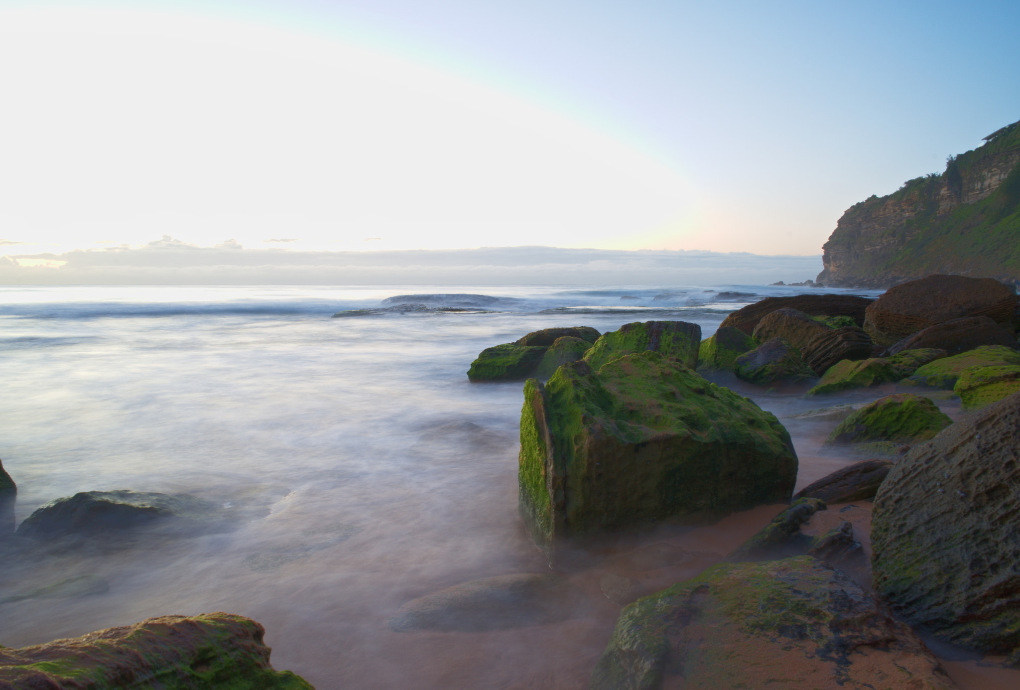 Sony a7 II + Sony FE 28mm F2 sample photo. Sunrise at mona vale photography