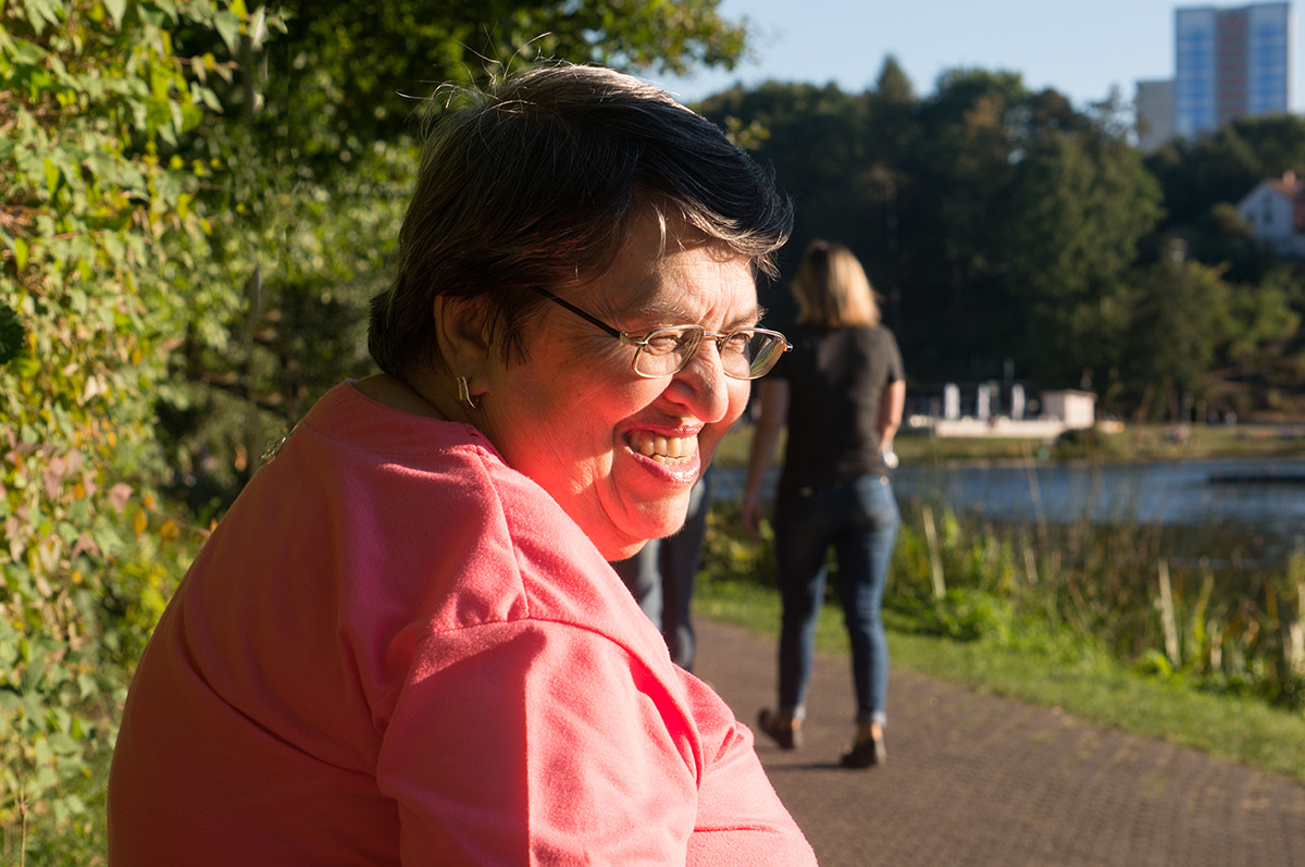 Sony Alpha NEX-6 sample photo. Grandmother watching grandson.. photography