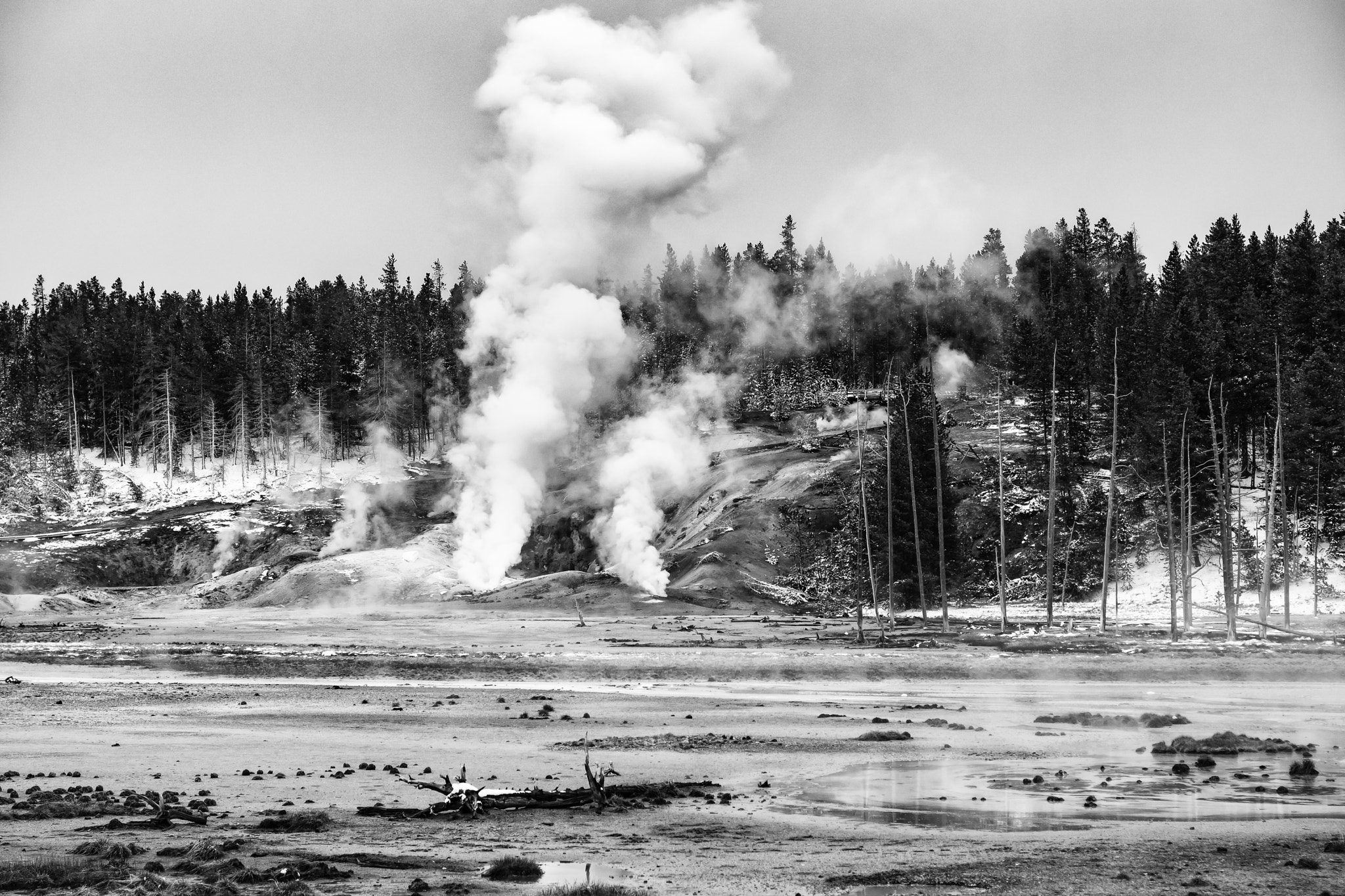 Sigma 24-70mm F2.8 EX DG Macro sample photo. Vapor at yellowstone photography