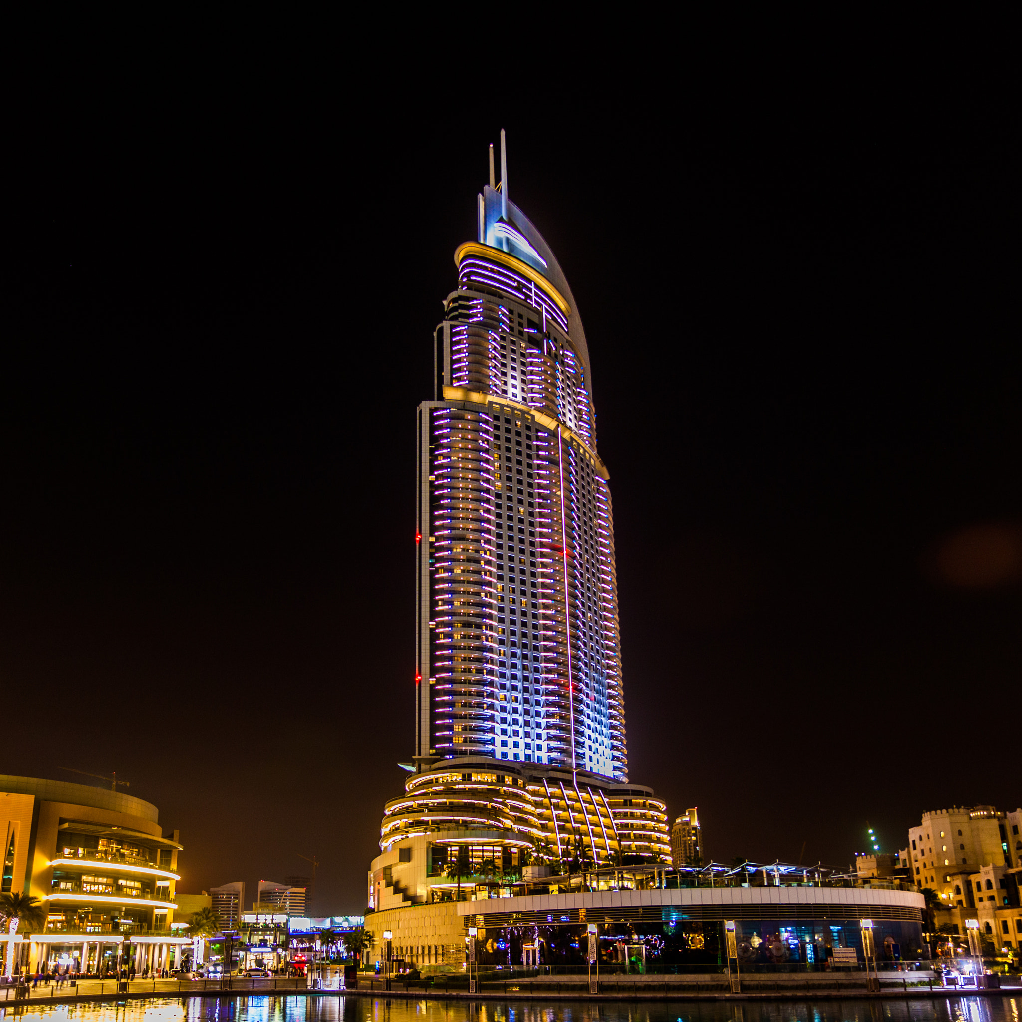 Canon EOS 500D (EOS Rebel T1i / EOS Kiss X3) + Tokina AT-X Pro 11-16mm F2.8 DX sample photo. The adress downtown, dubai photography