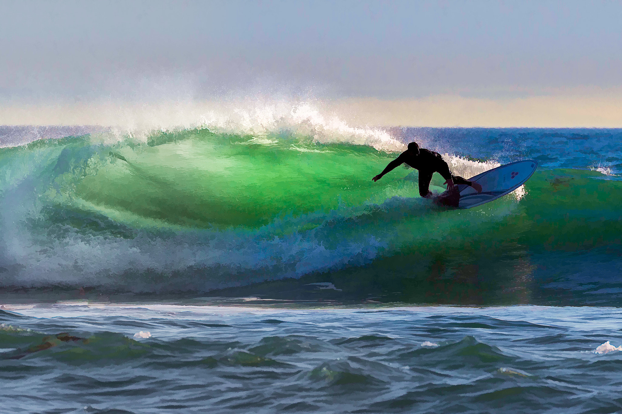 Canon EF 70-300mm F4-5.6L IS USM sample photo. Silhouetted surfer photography