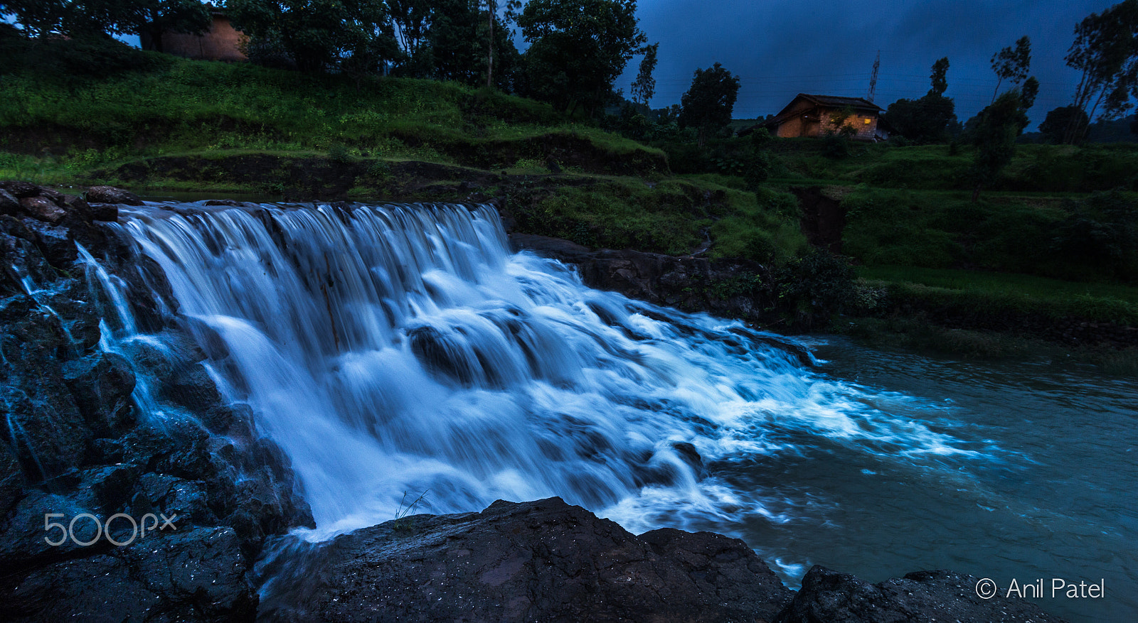 Canon EF-S 17-85mm F4-5.6 IS USM sample photo. An evening by waterfall photography