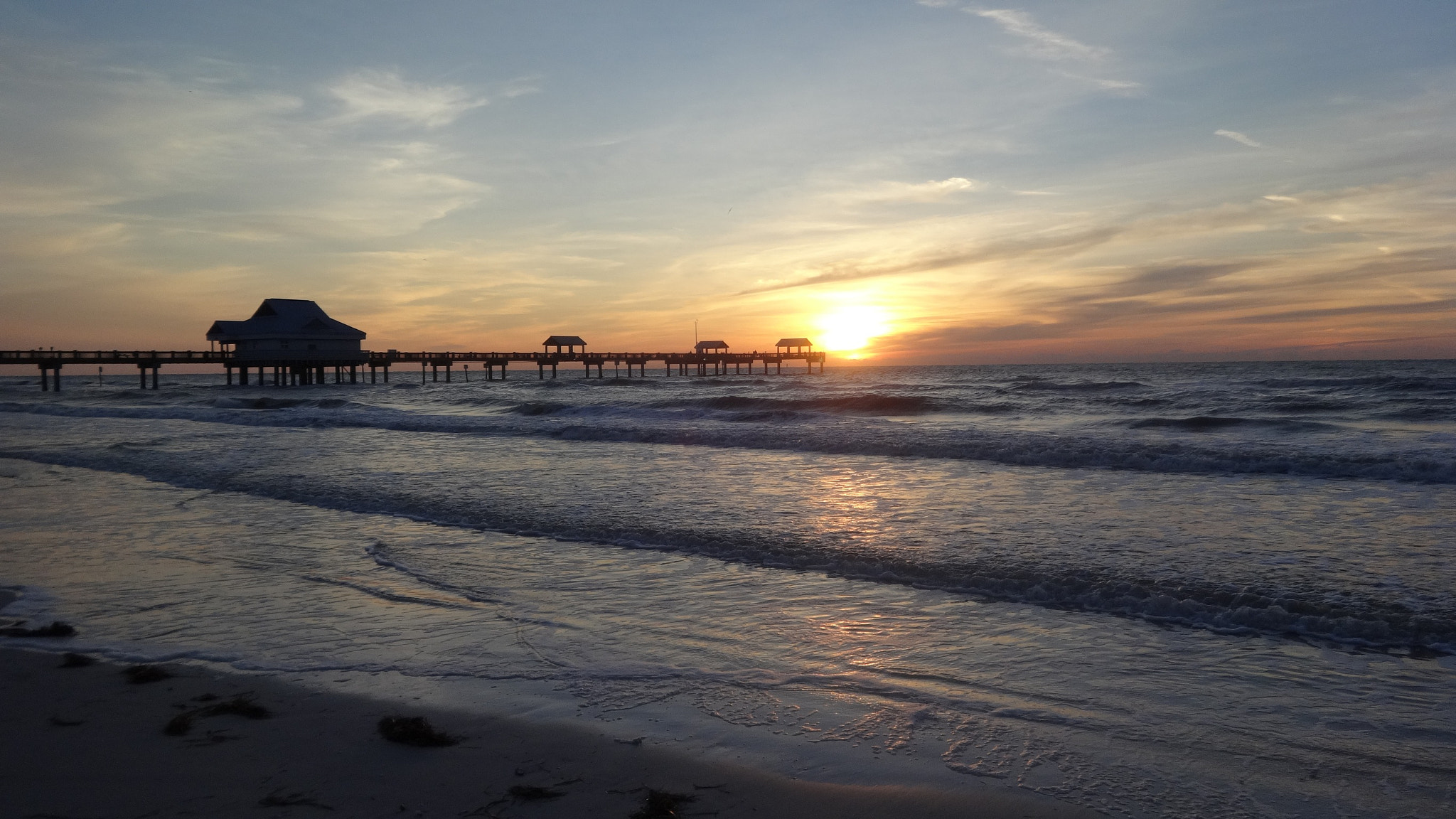 Sony Cyber-shot DSC-WX80 sample photo. Clearwater sunset photography
