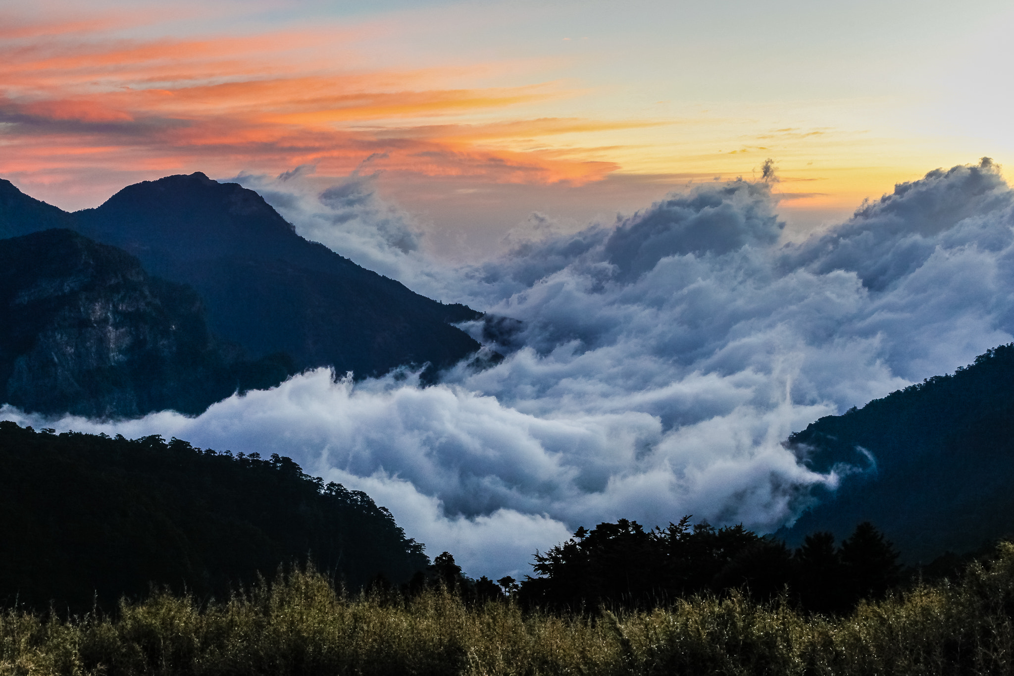 sunset view from 369 Hut