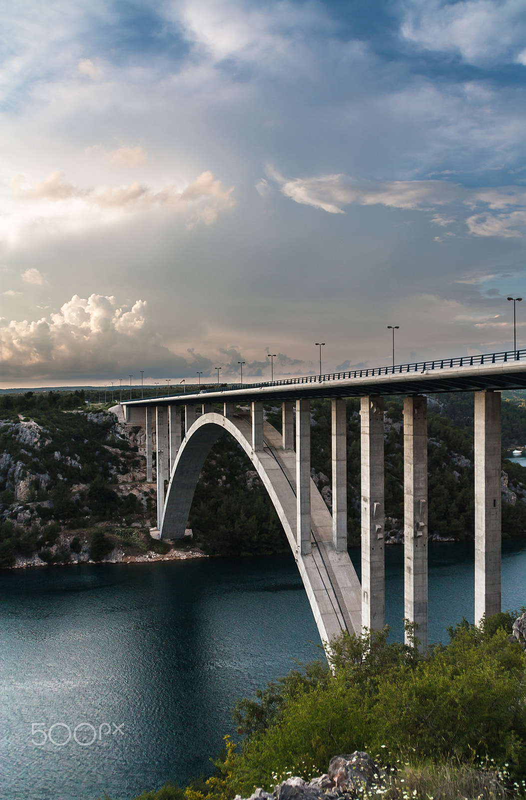 Canon EOS 450D (EOS Rebel XSi / EOS Kiss X2) sample photo. Amazing sky above the bridge. croatia 2016 photography