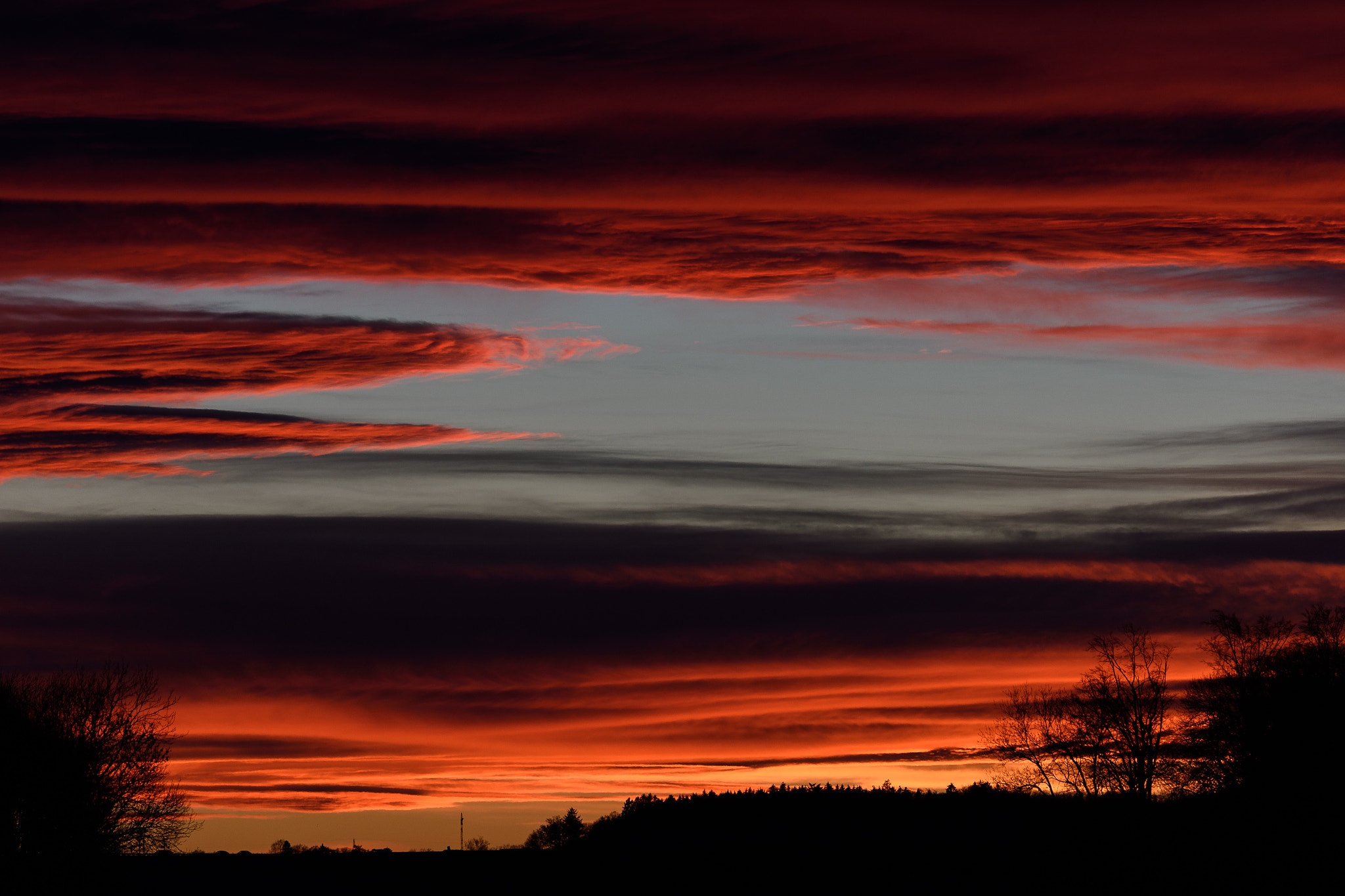 Nikon AF-S Nikkor 70-200mm F4G ED VR sample photo. Burning sky photography