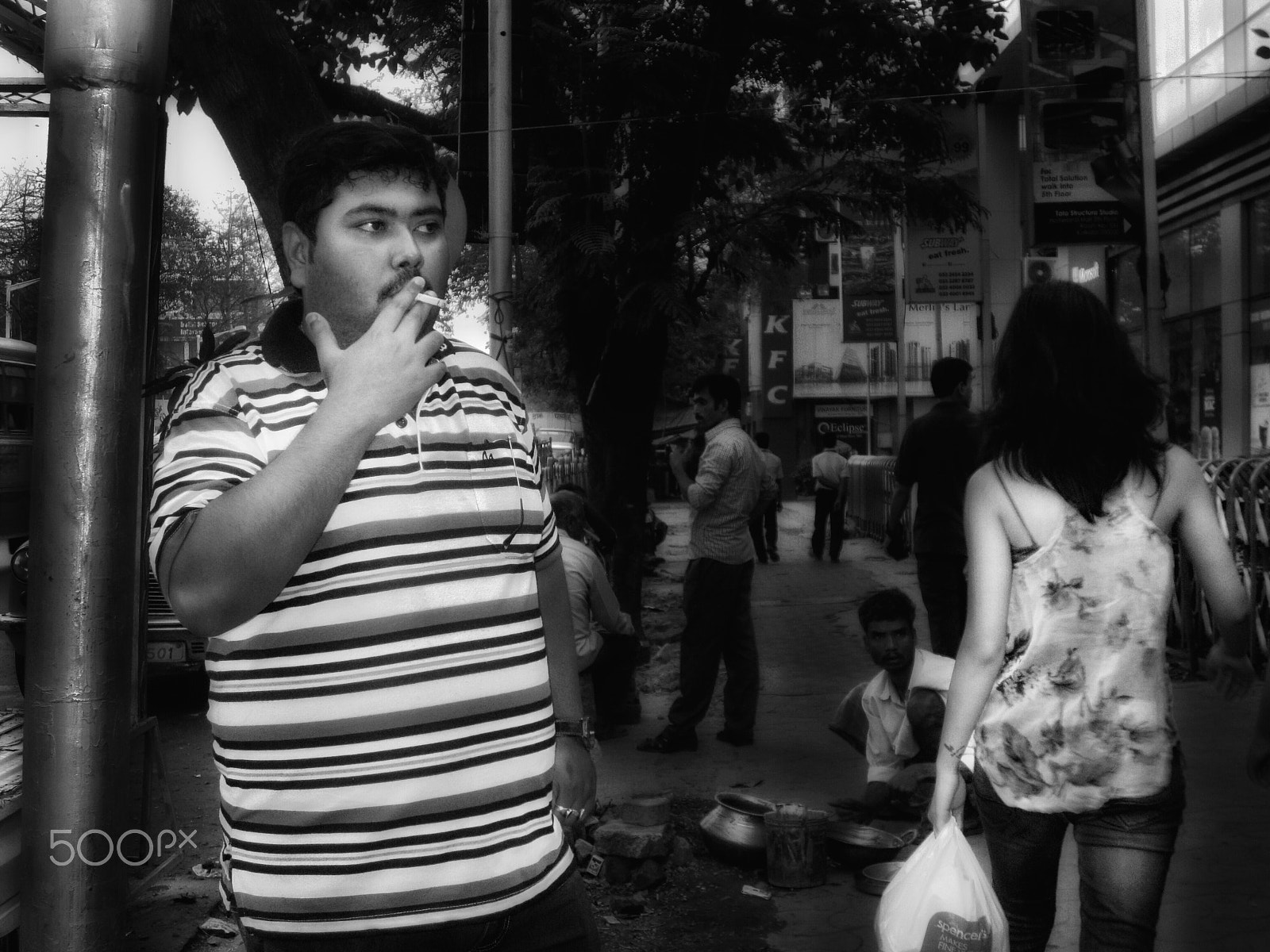 Canon PowerShot A1200 sample photo. The smoker and the girl photography