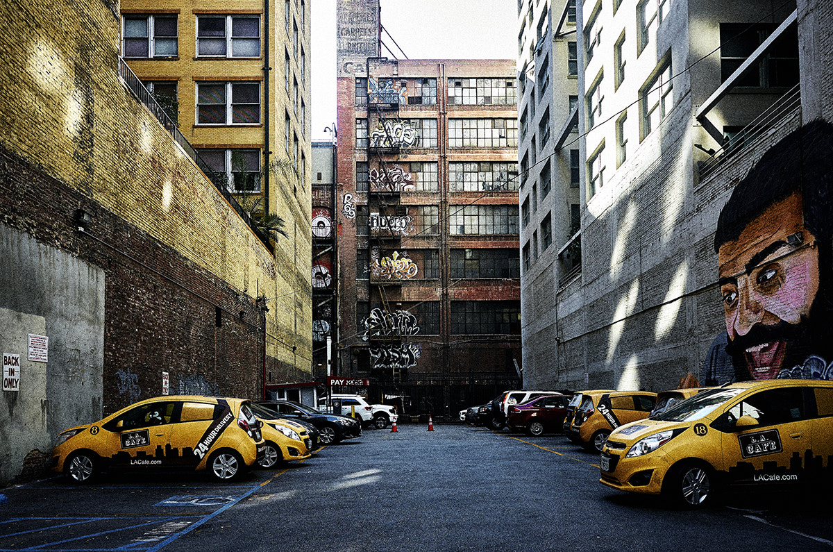 Nikon Coolpix A sample photo. Parking lot downtown los angeles photography