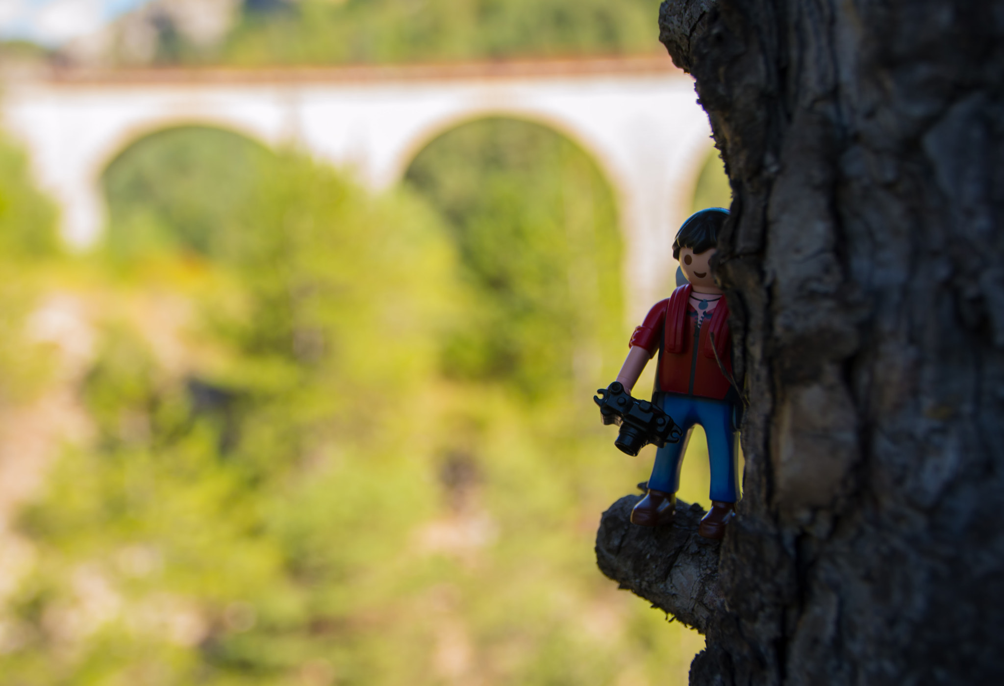 Nikon D3200 + Nikon PC-E Nikkor 24mm F3.5D ED Tilt-Shift sample photo. Playmobil perché photography