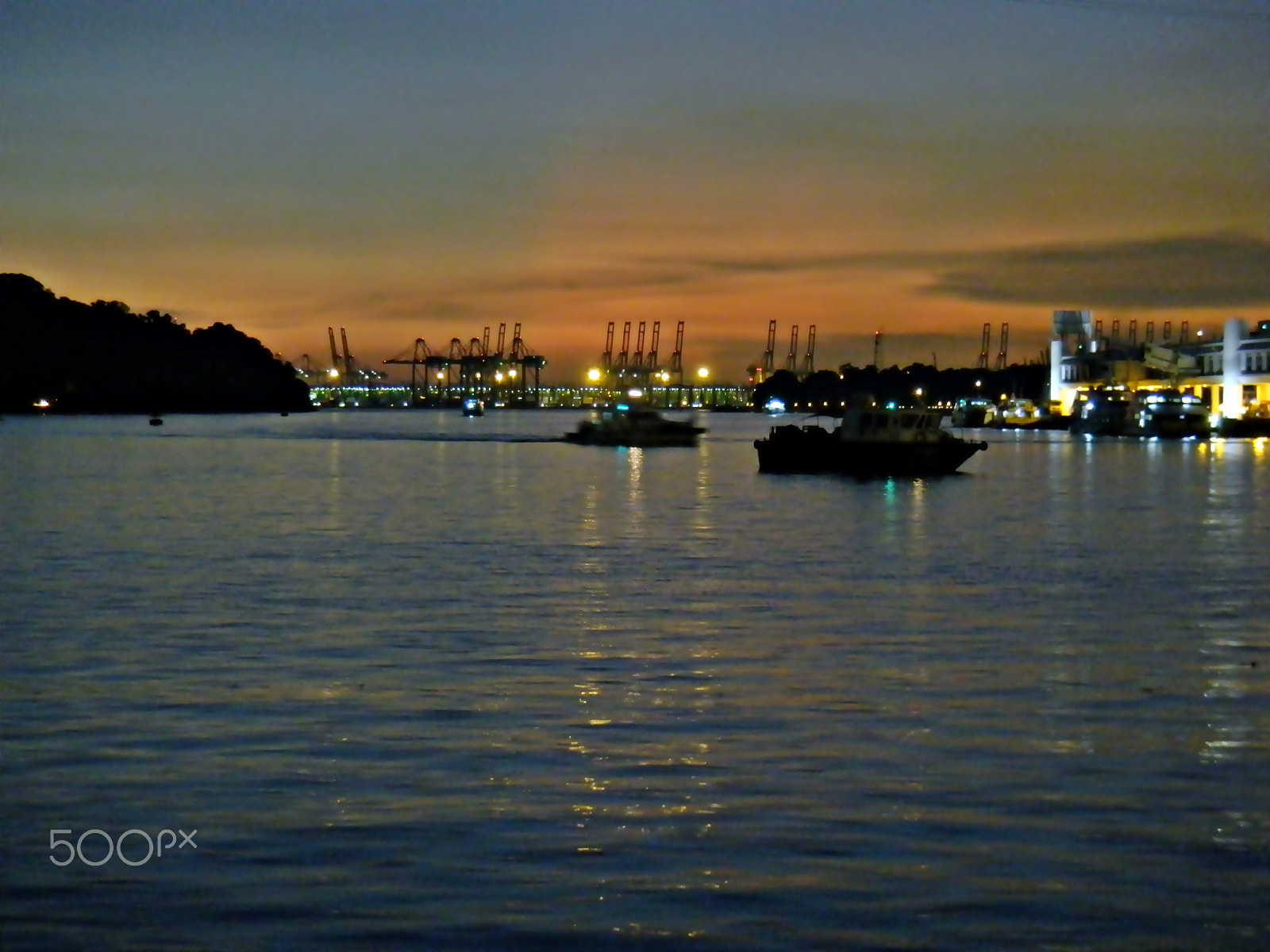 Nikon Coolpix S1200pj sample photo. Singapore night scene - sea and sky photography