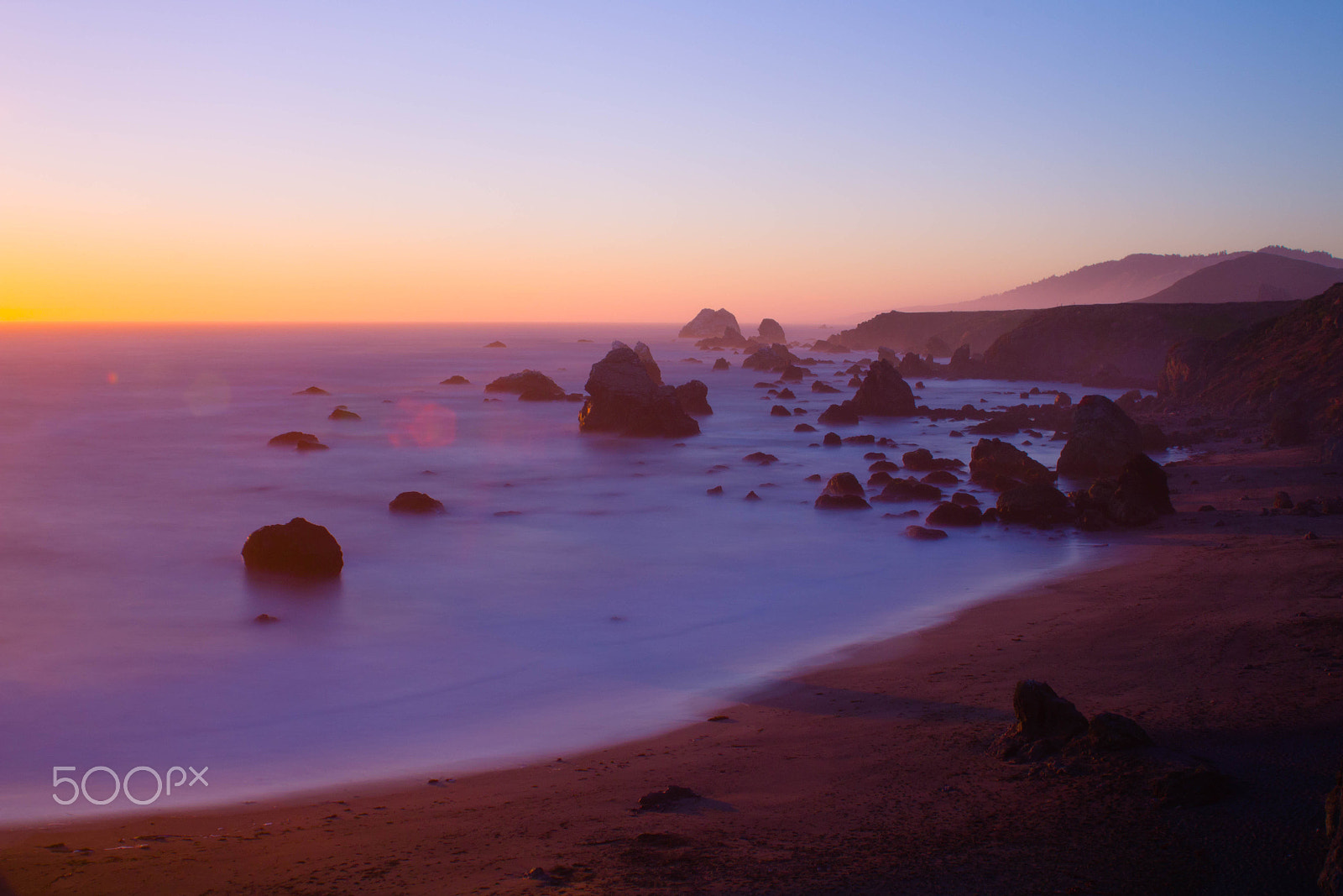 Canon EF 28-80mm f/3.5-5.6 USM sample photo. Pacific ocean at sunset in furlong gulch between jenner and bodega bay. photography