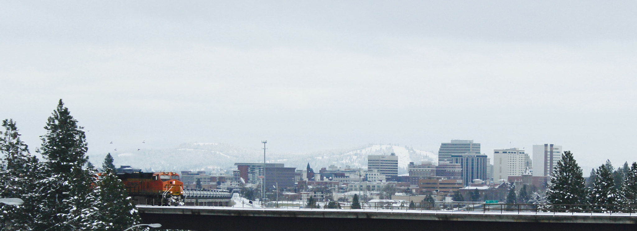 Canon EF-S 18-55mm F3.5-5.6 sample photo. I hear a train a coming.   winter in spokane. photography