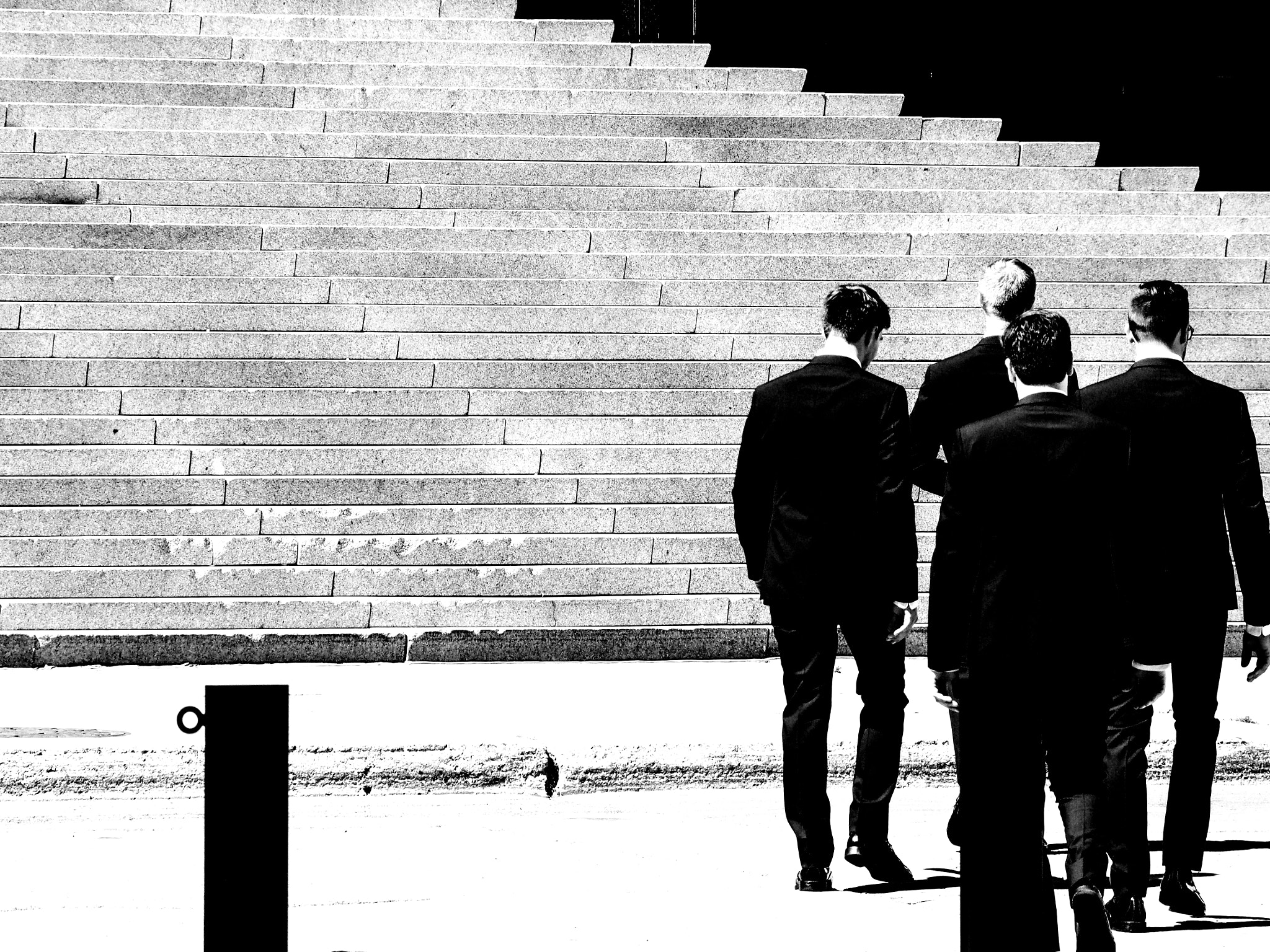 Olympus PEN E-PL5 sample photo. Men in black photography