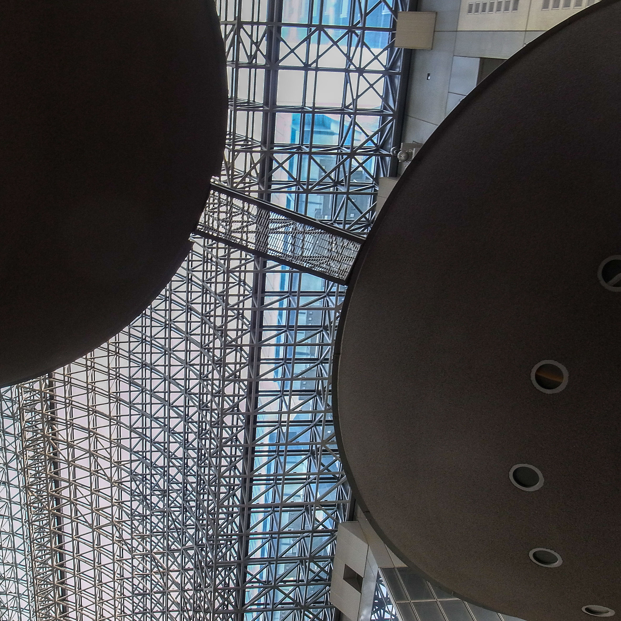 RICOH GR LENS sample photo. Kyoto station plaza roofline photography