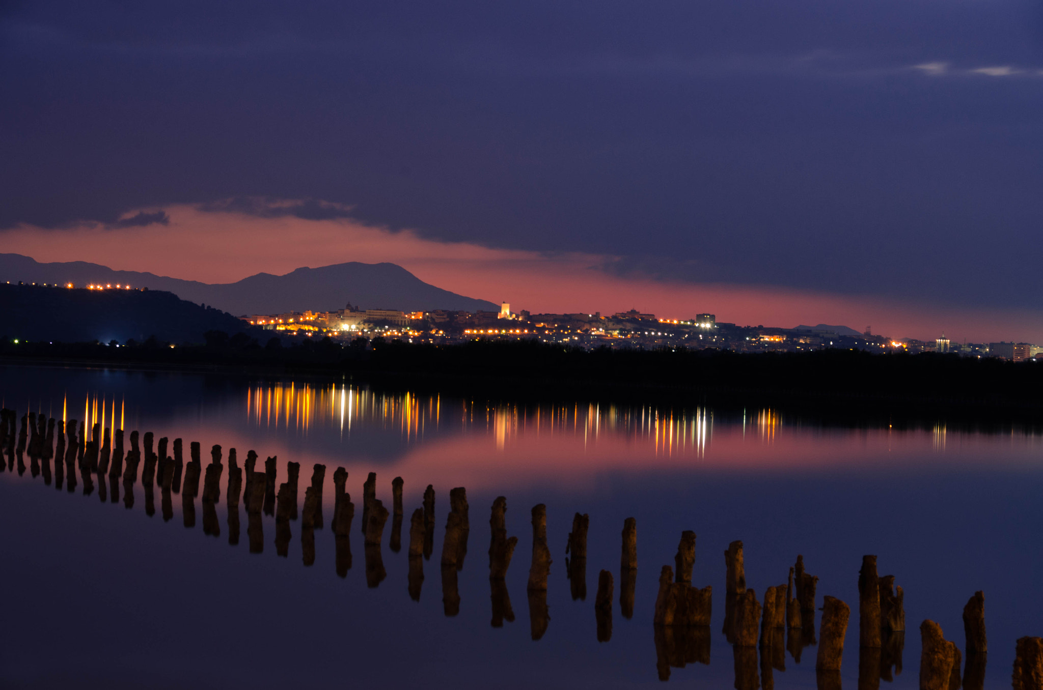 Sigma 18-200mm F3.5-6.3 II DC OS HSM sample photo. Cagliari by night. sardegna italy photography