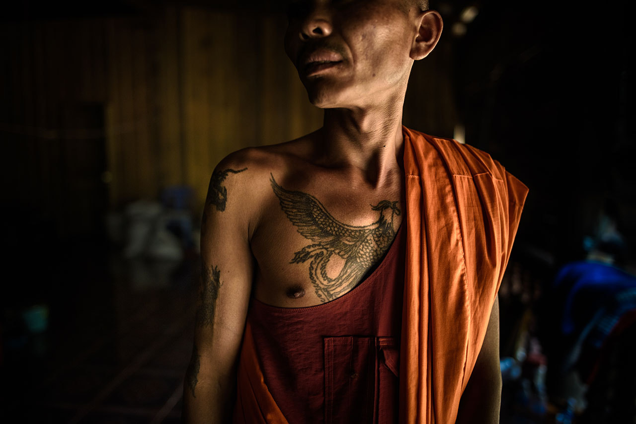 Nikon D810 + Nikon AF-S Nikkor 24mm F1.4G ED sample photo. The tatooed monk photography