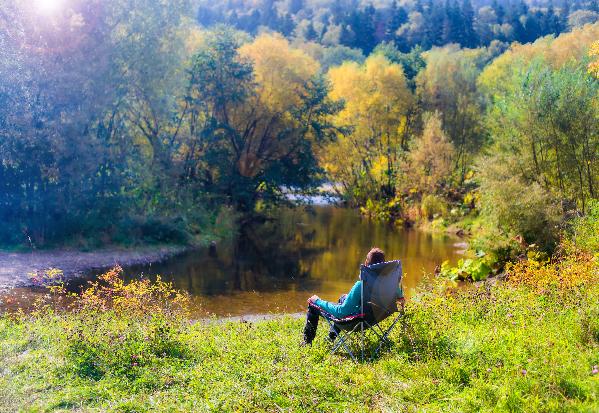 Sony Alpha DSLR-A850 sample photo. Recreation on the river bank. photography