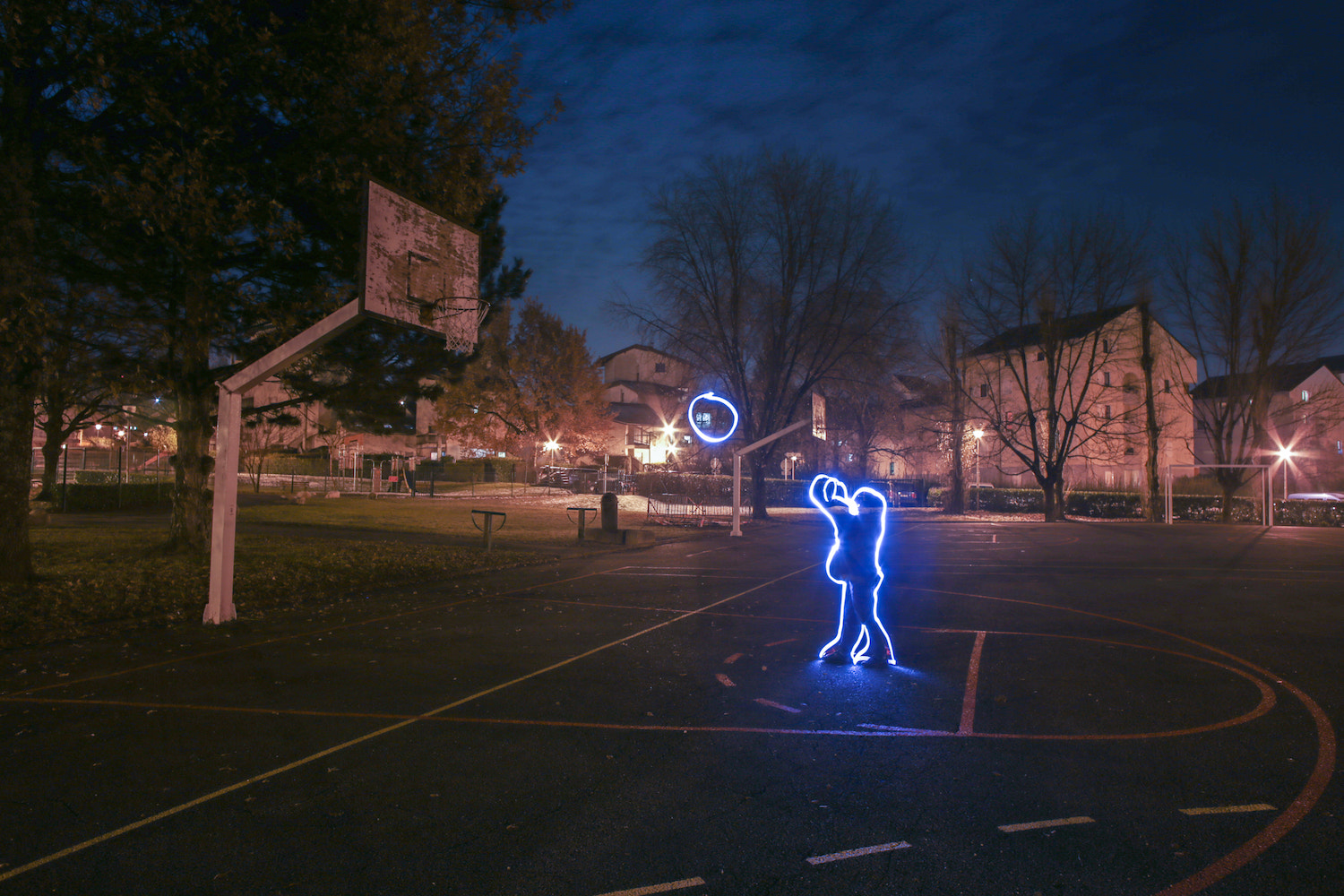 Canon EOS 6D + Canon EF 24mm F2.8 sample photo. Night playground photography