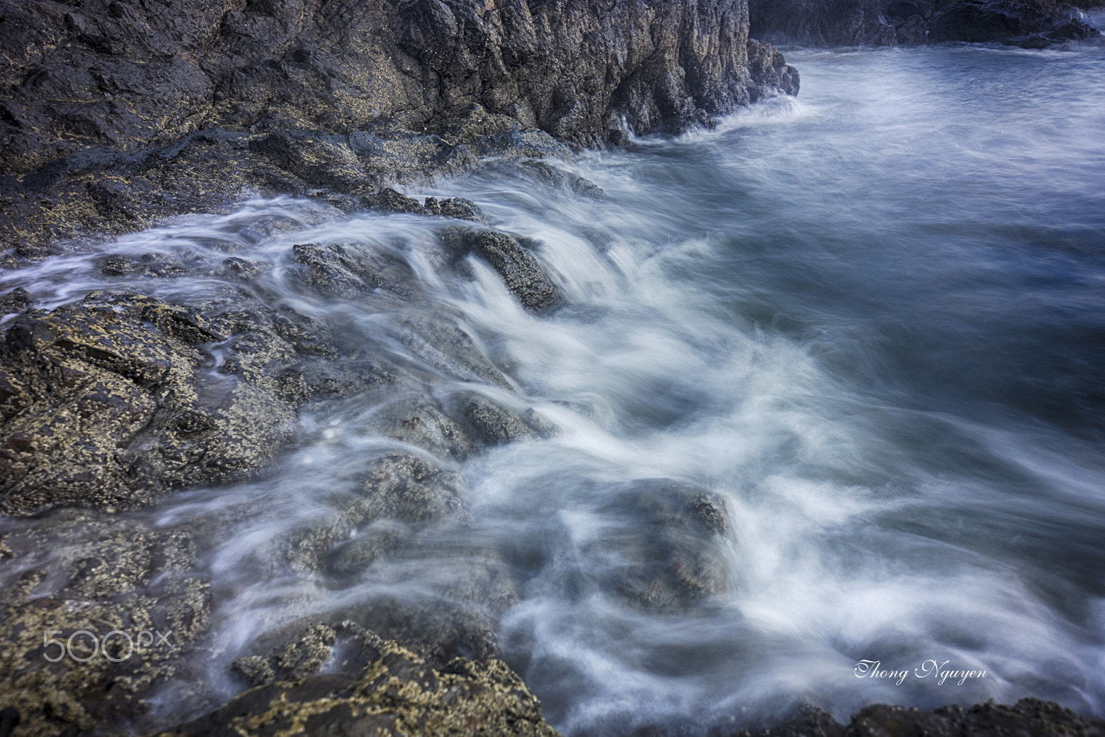 Sony a7 II sample photo. Sea waterfall photography