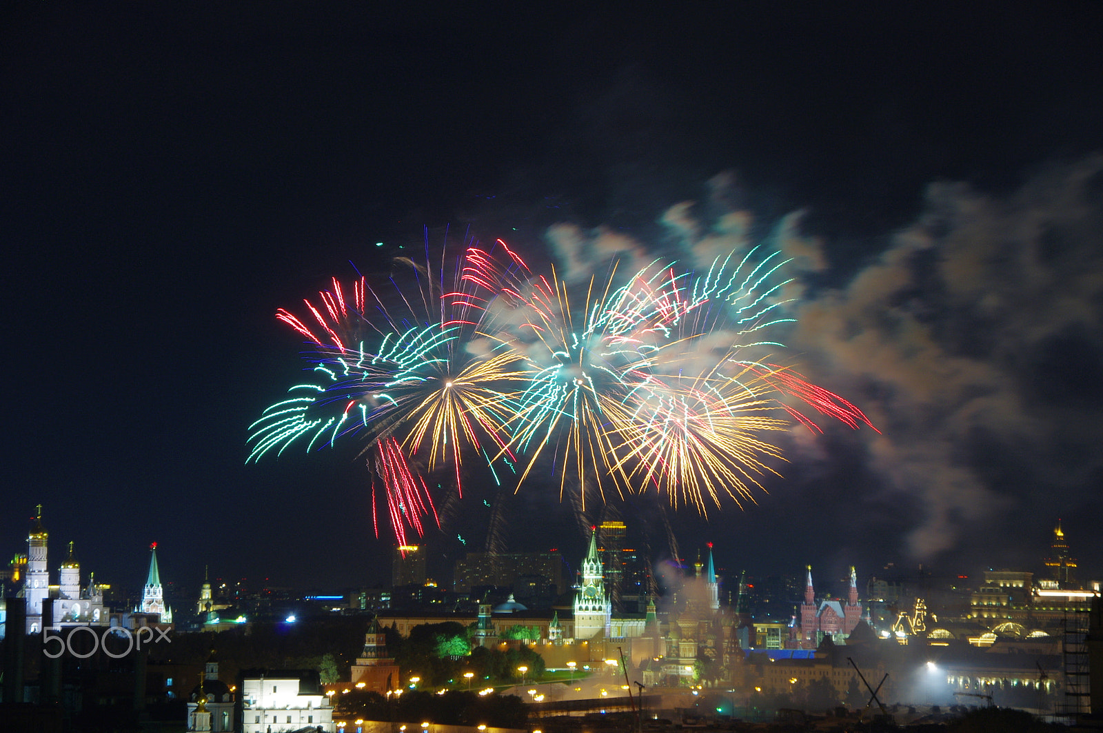 Tamron AF 18-250mm F3.5-6.3 Di II LD Aspherical (IF) Macro sample photo. Fireworks on the city day,10/09/2016 - 3 photography