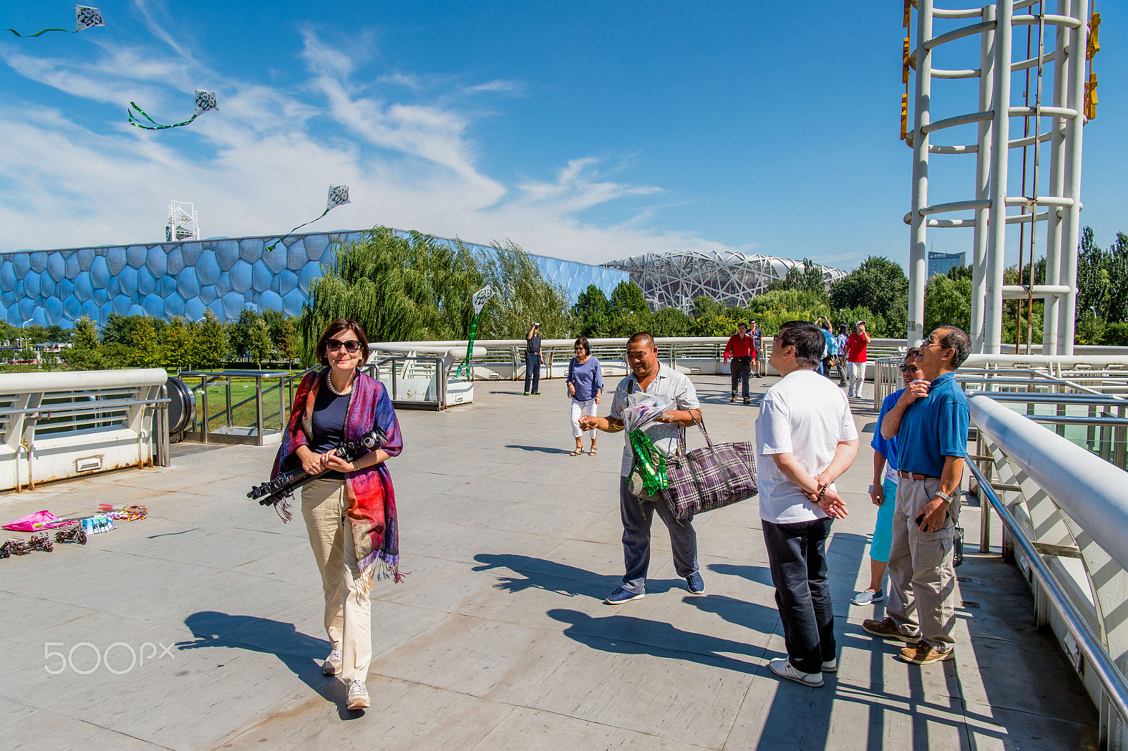 Nikon AF-S Nikkor 24-70mm F2.8E ED VR sample photo. Tourists at beijing's olympic station photography