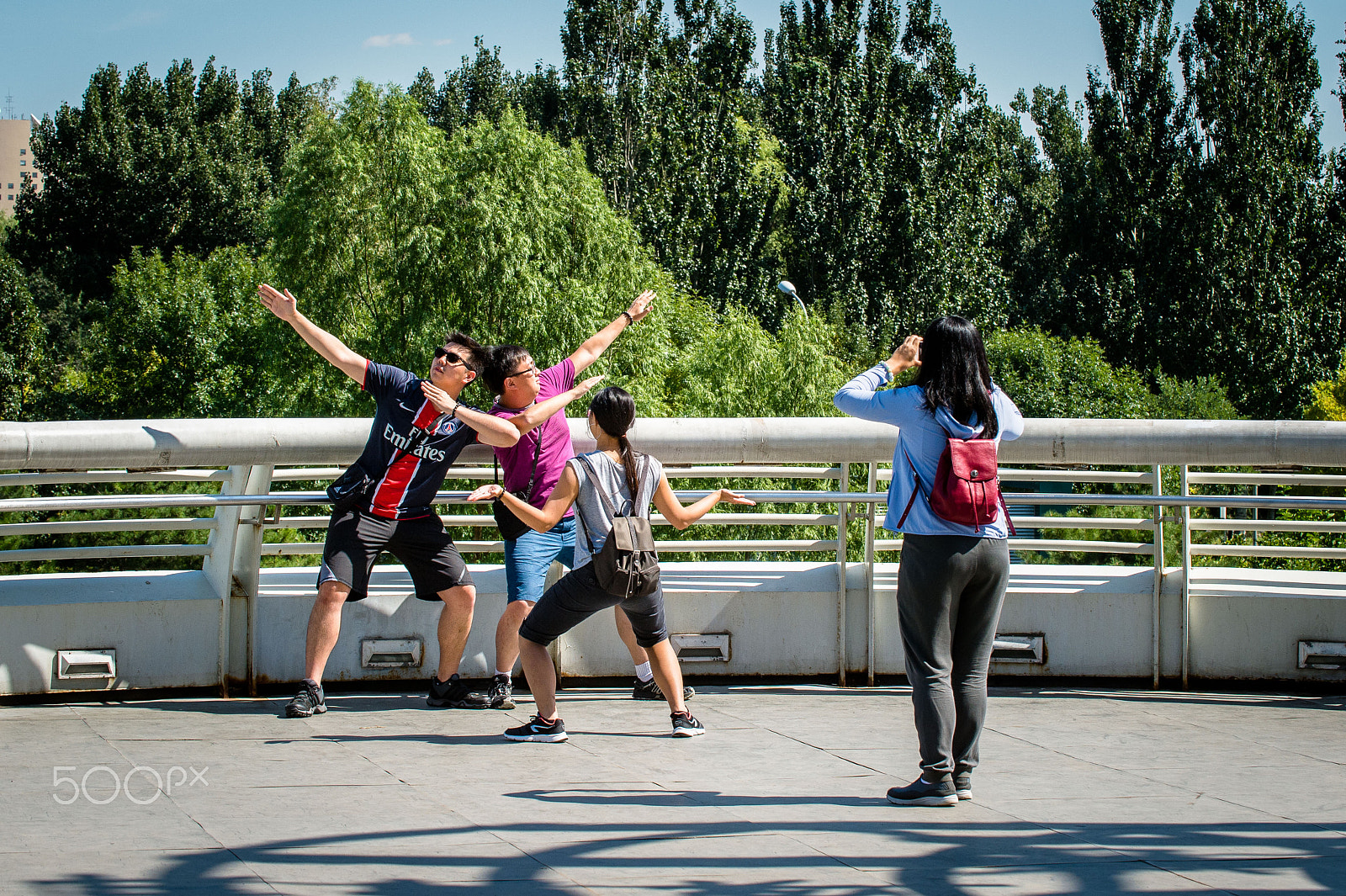 Nikon D4S sample photo. Torists at beijing's 2008 olympic station 8 years later... photography