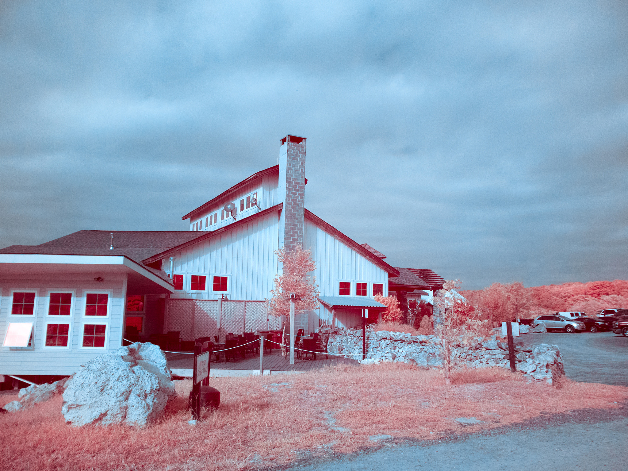 Olympus M.Zuiko Digital ED 14-42mm F3.5-5.6 EZ sample photo. Barrel oak winery, va infrared photography