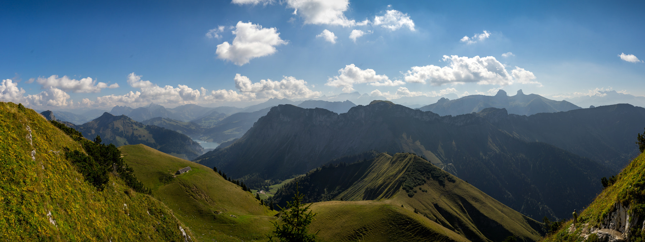 Sony a7 + Sony Distagon T* FE 35mm F1.4 ZA sample photo. Panoramic view on the swiss alps photography