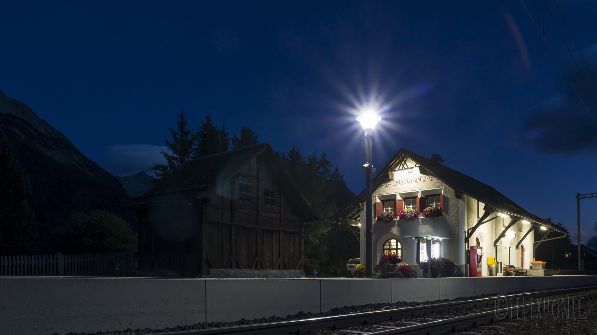 Sony SLT-A65 (SLT-A65V) sample photo. Madulain train station photography