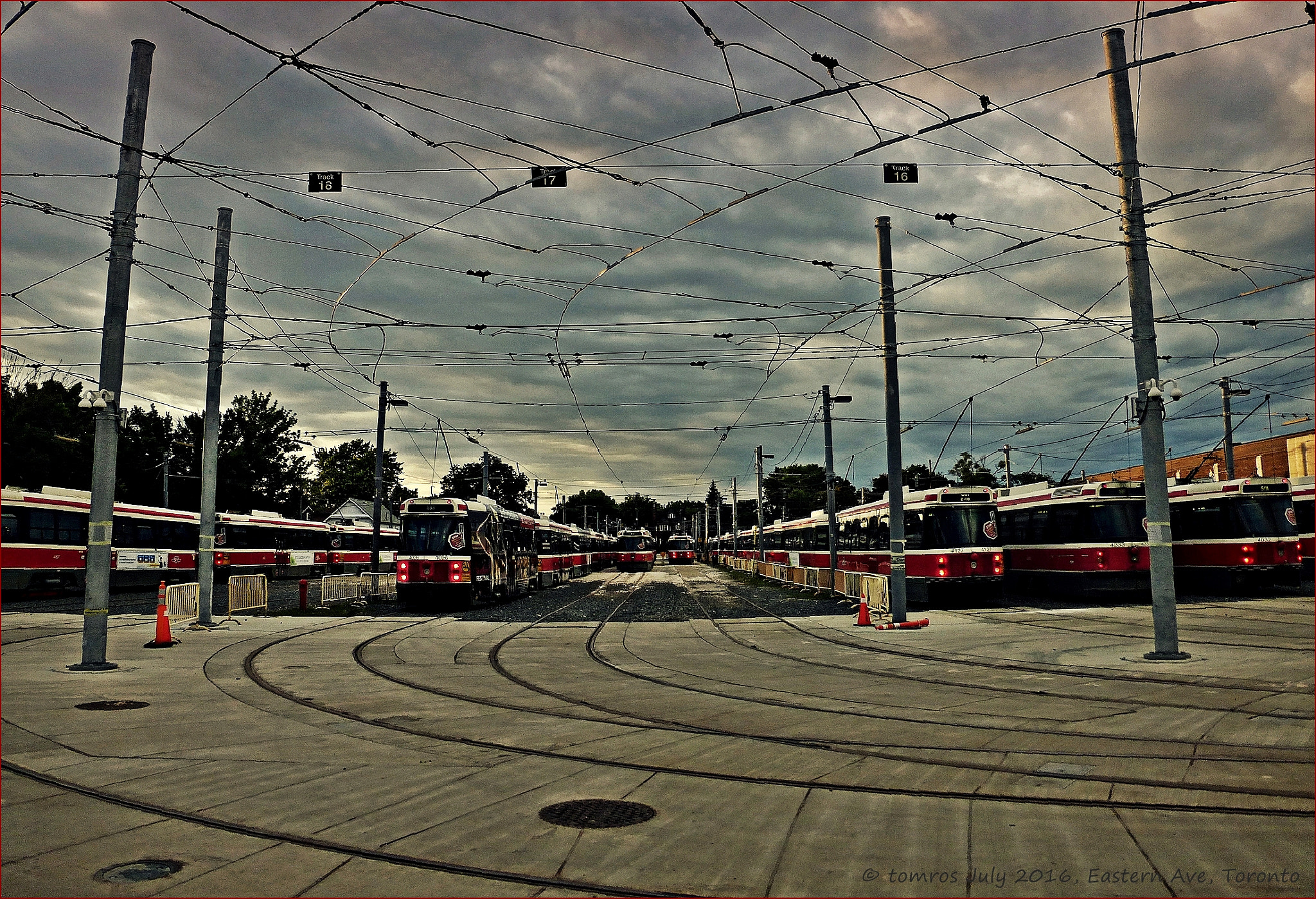 Panasonic Lumix DMC-ZS25 (Lumix DMC-TZ35) sample photo. Historic ttc yard on eastern ave. beaches photography