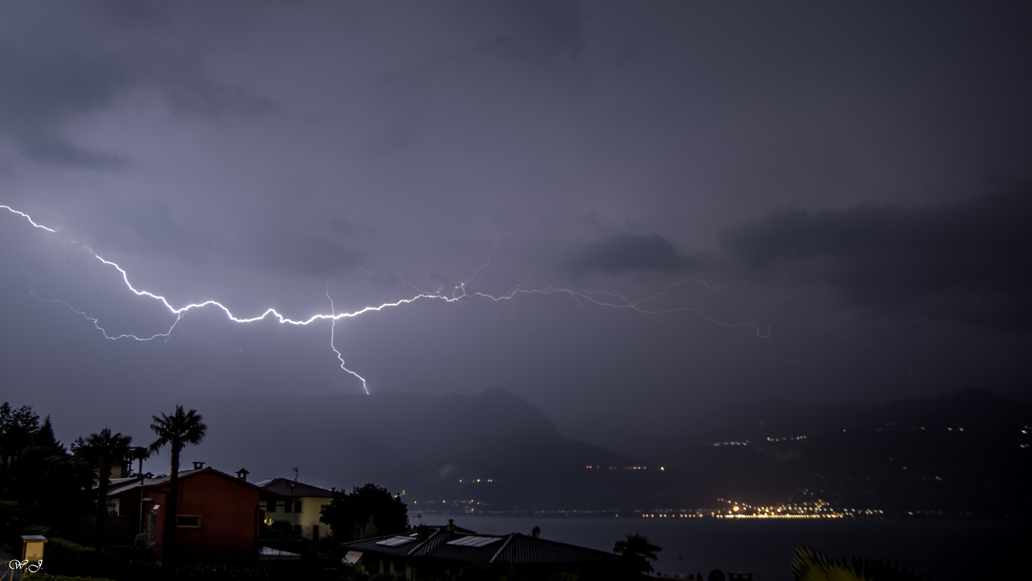 Sony ILCA-77M2 sample photo. Storm over lago maggiore photography