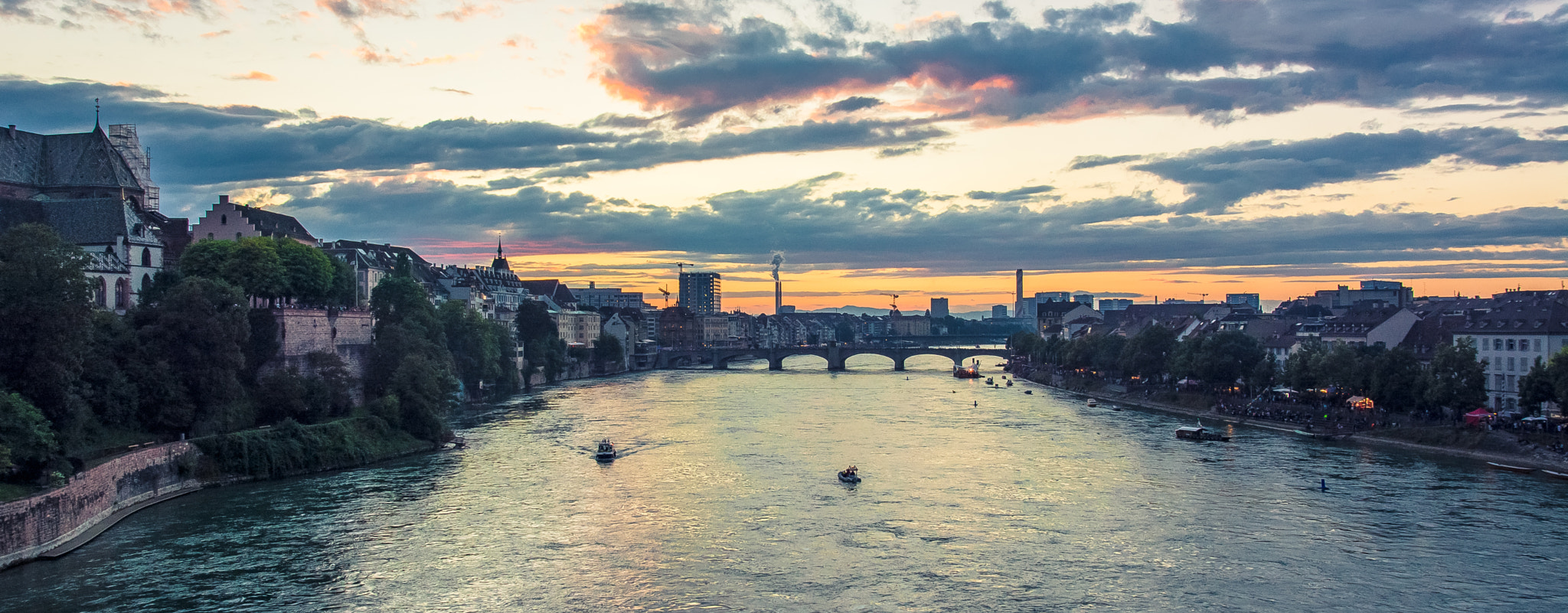 Sigma 17-35mm F2.8-4 EX DG  Aspherical HSM sample photo. After sunset in basel photography